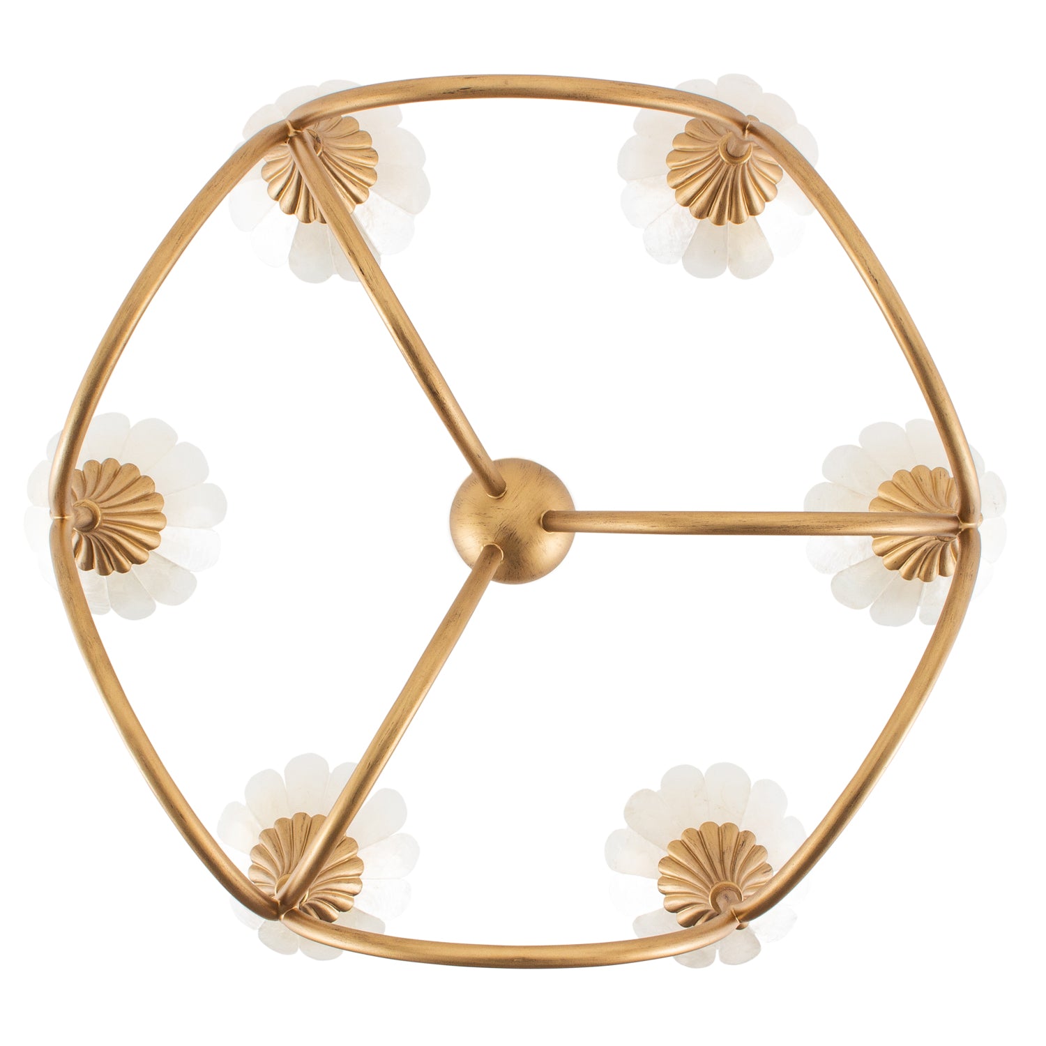 22'' Flora 6 Light Modern Gold Chandelier