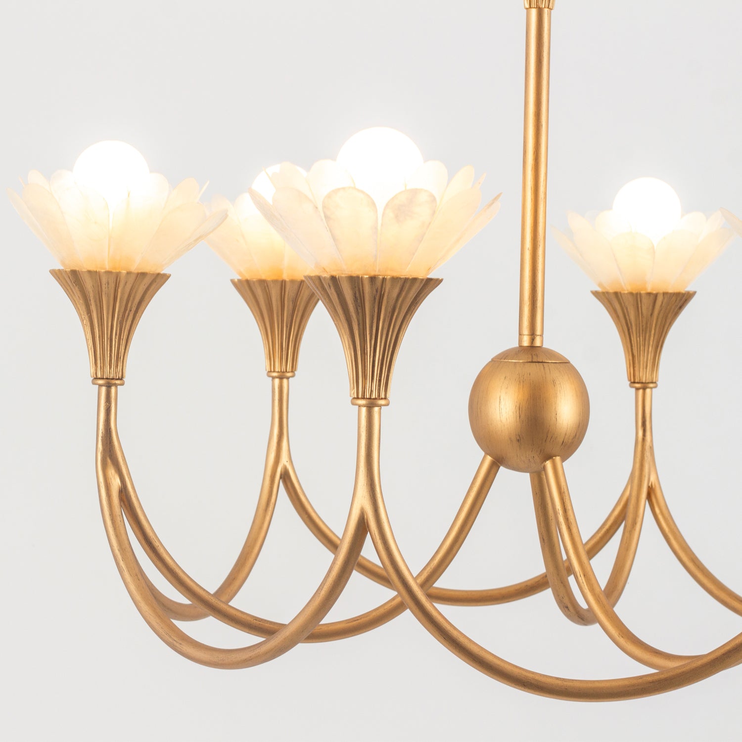 22'' Flora 6 Light Modern Gold Chandelier