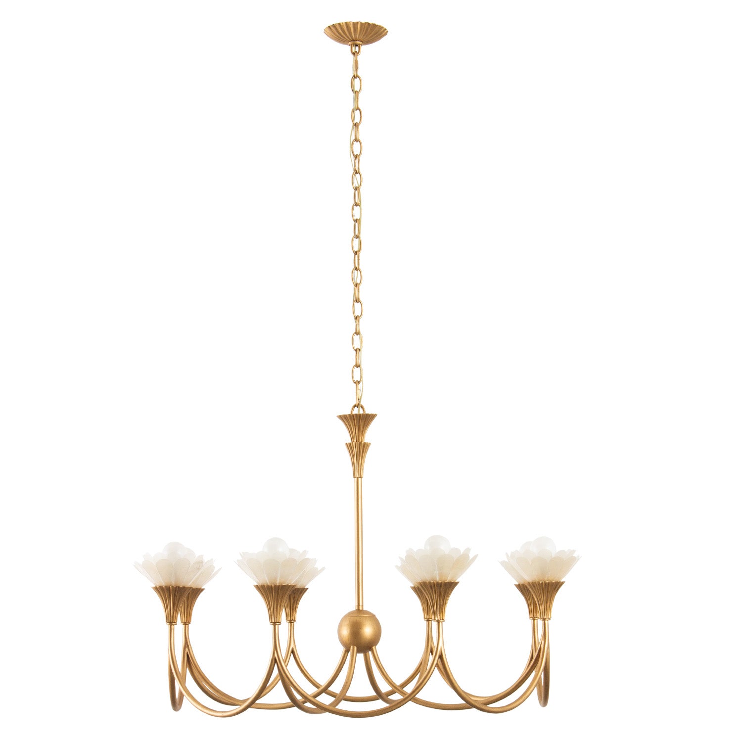 23.75'' Flora 8 Light Modern Gold Chandelier