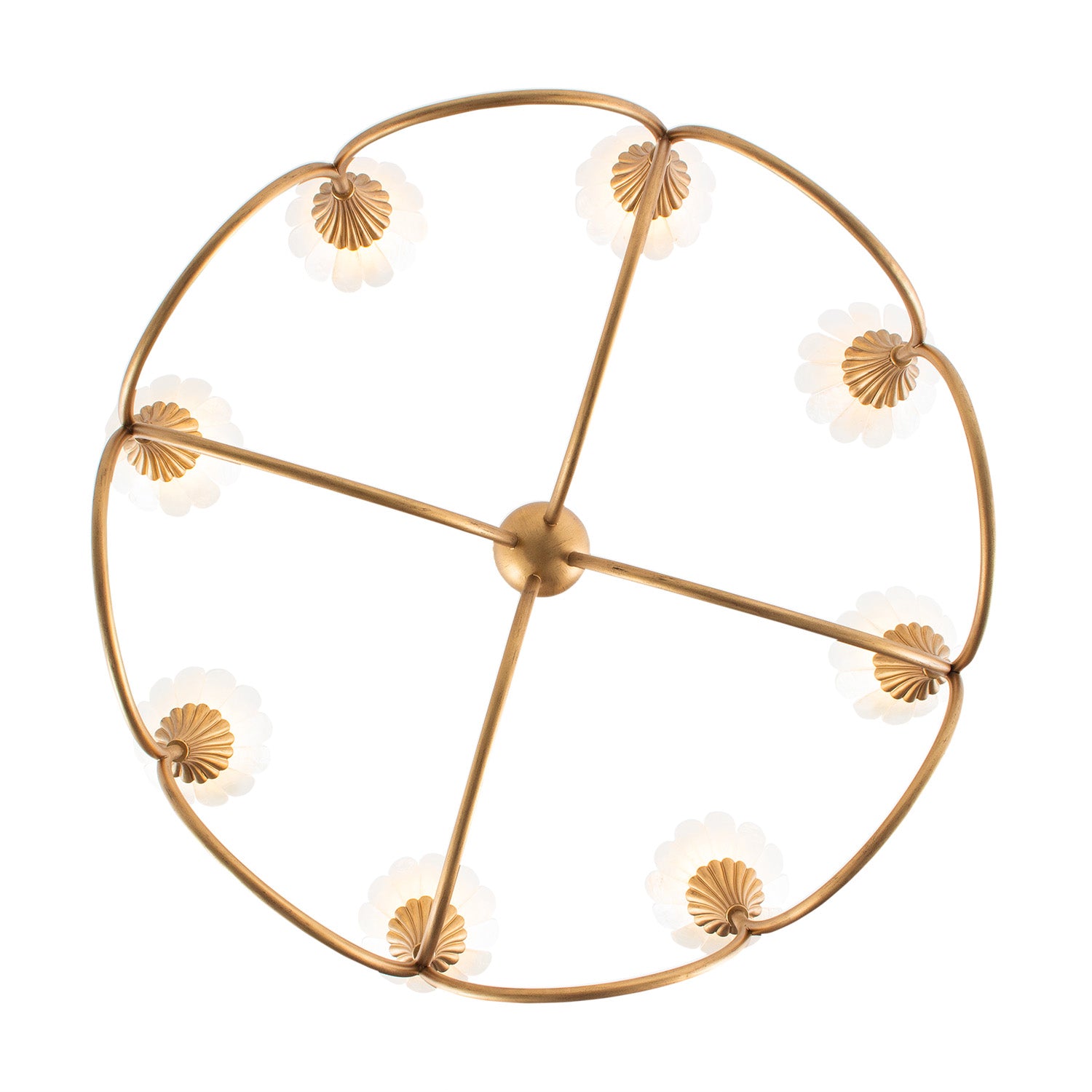 23.75'' Flora 8 Light Modern Gold Chandelier