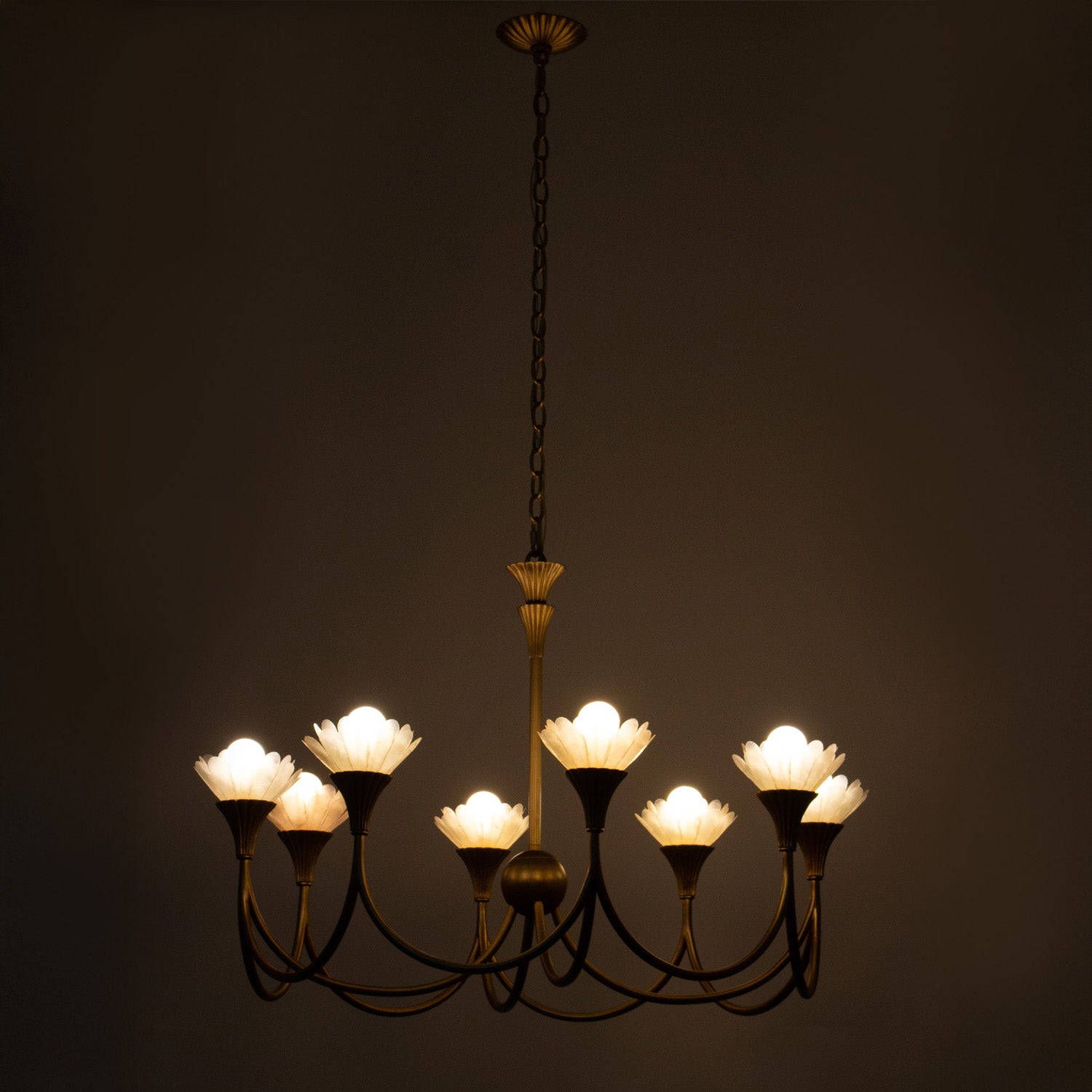 23.75'' Flora 8 Light Modern Gold Chandelier