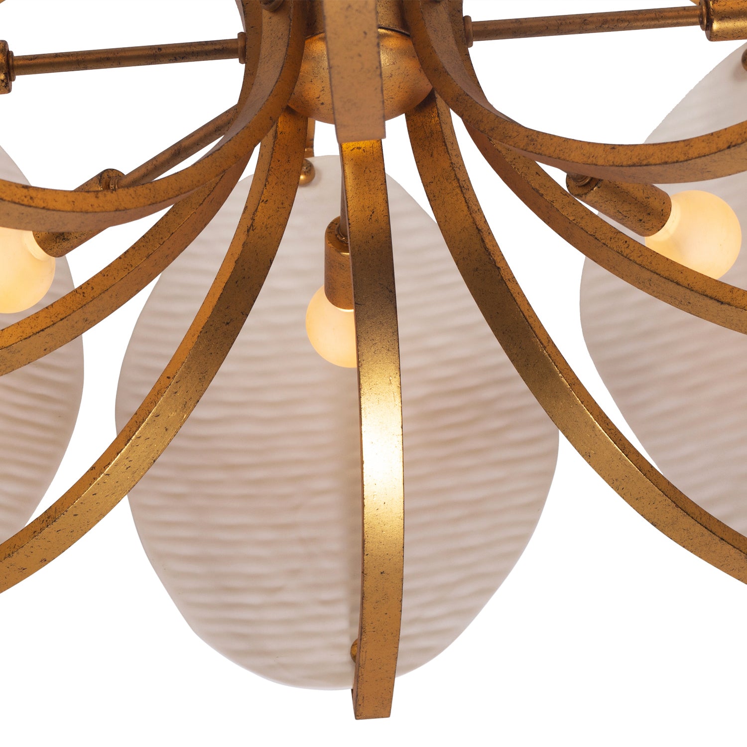 18.5'' Aliform 8 Light Oxidized Gold Leaf Chandelier
