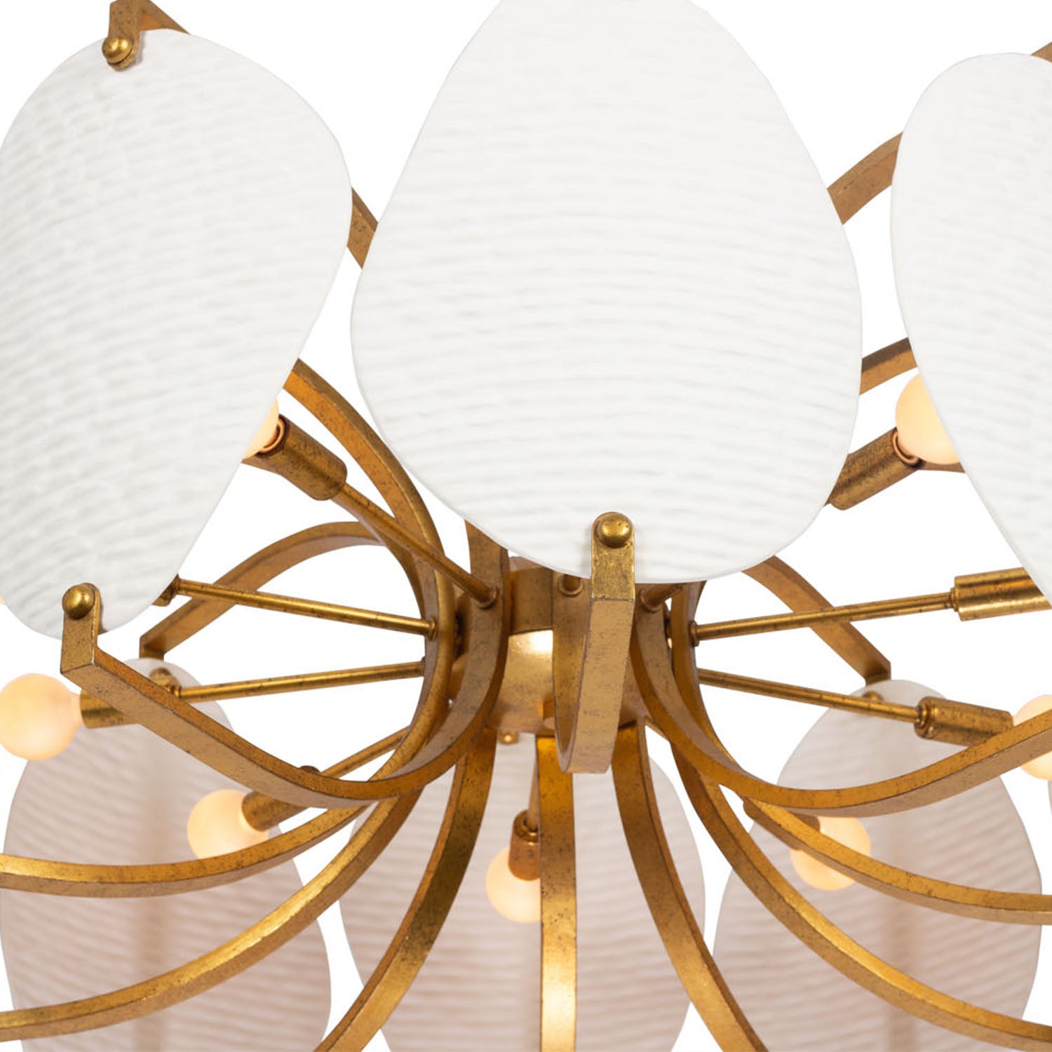 18.5'' Aliform 10 Light Oxidized Gold Leaf Chandelier