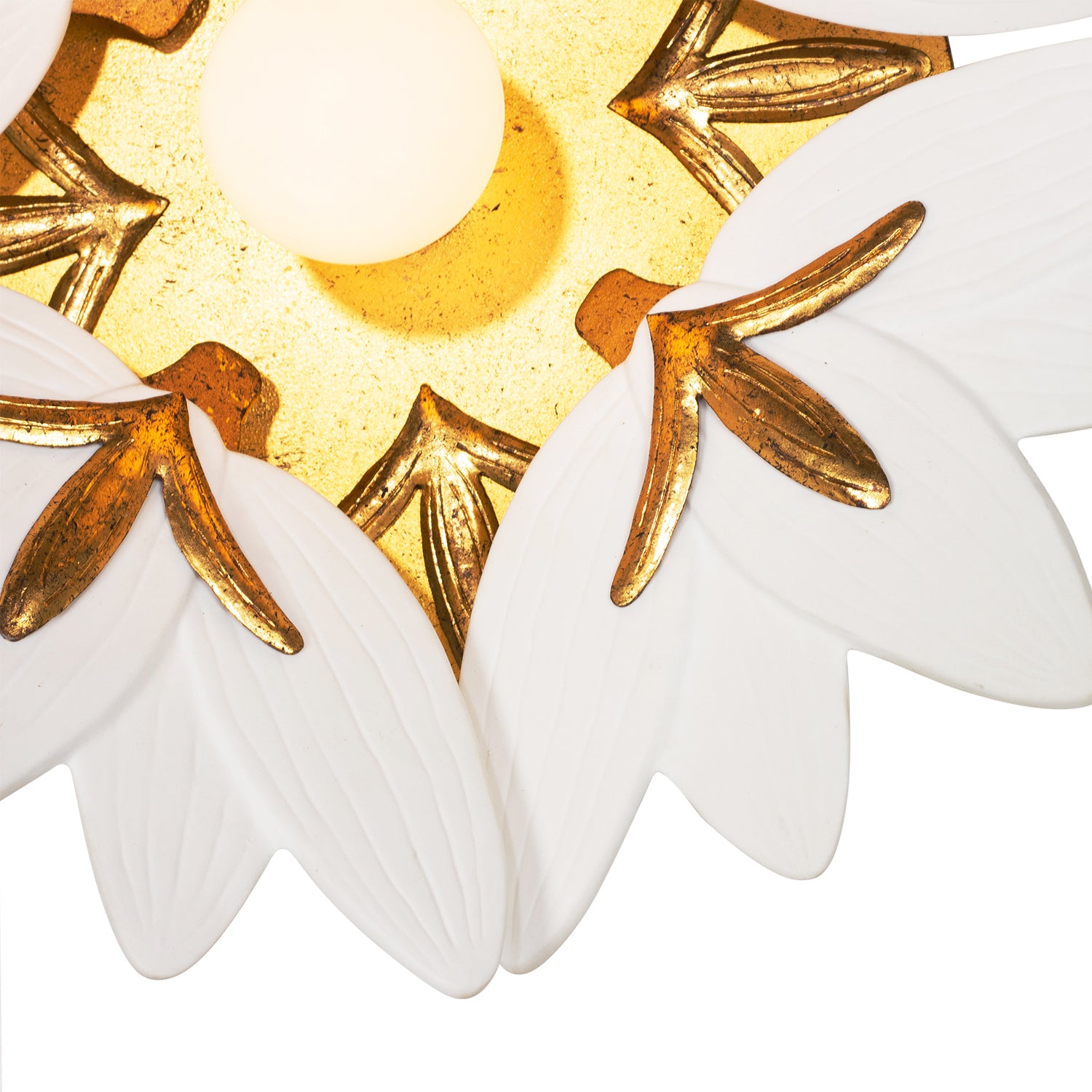 12'' Bloom 1 Light Oxidized Gold Leaf Wall Sconce