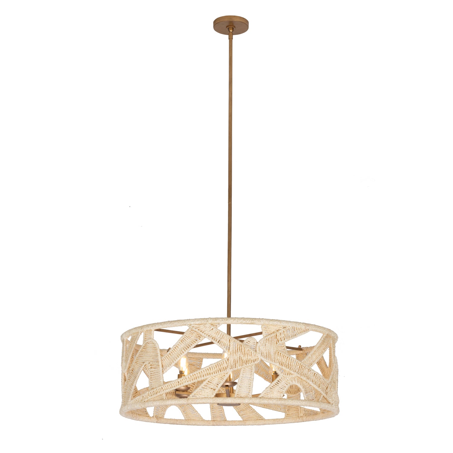 10'' Soga 6 Light Modern Gold And White Chandelier