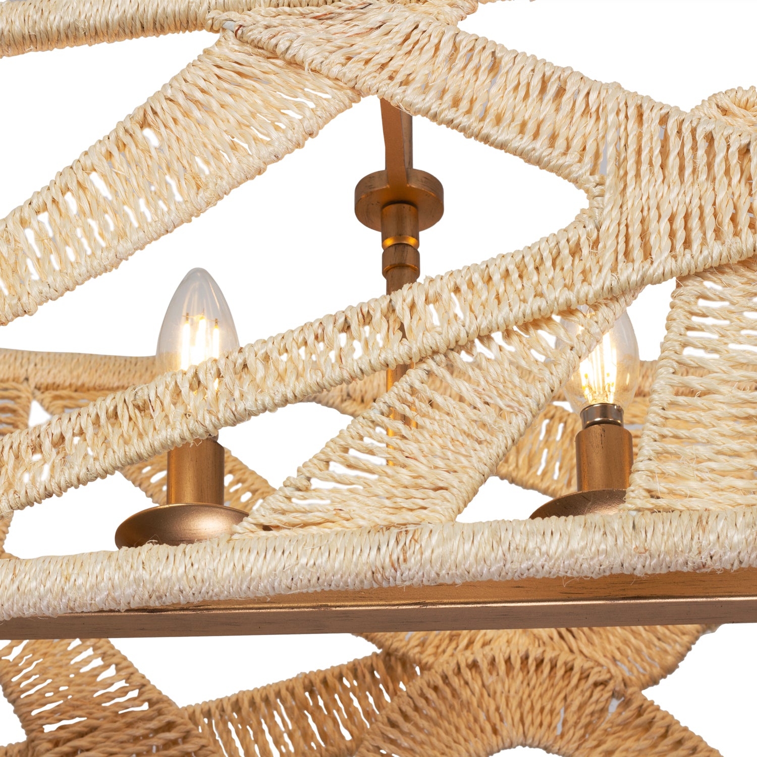 10'' Soga 6 Light Modern Gold And White Linear Pendant