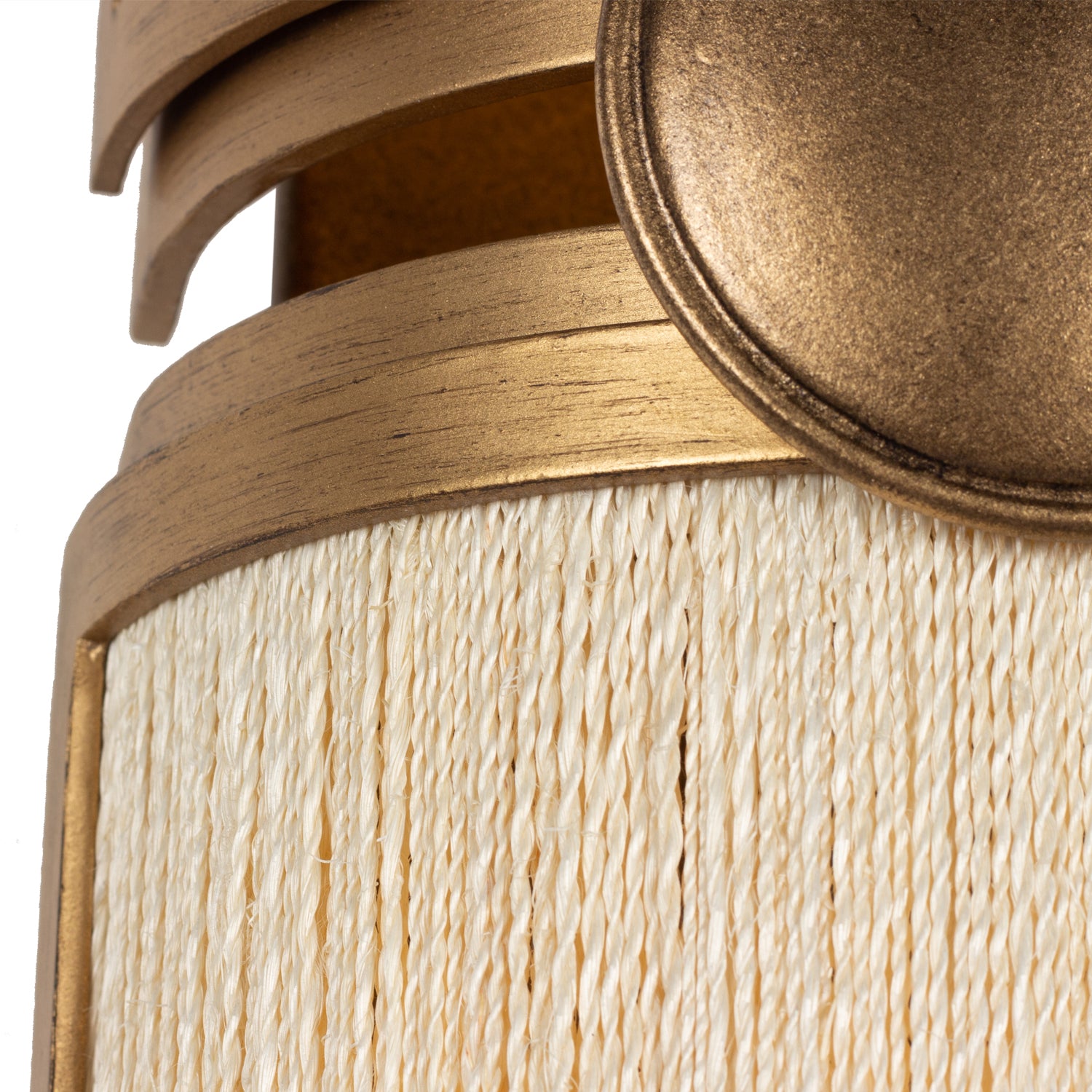 6.5'' Button 2 Light PEARLIZED ANTIQUE BRASS MODERN GOLD Wall Sconce