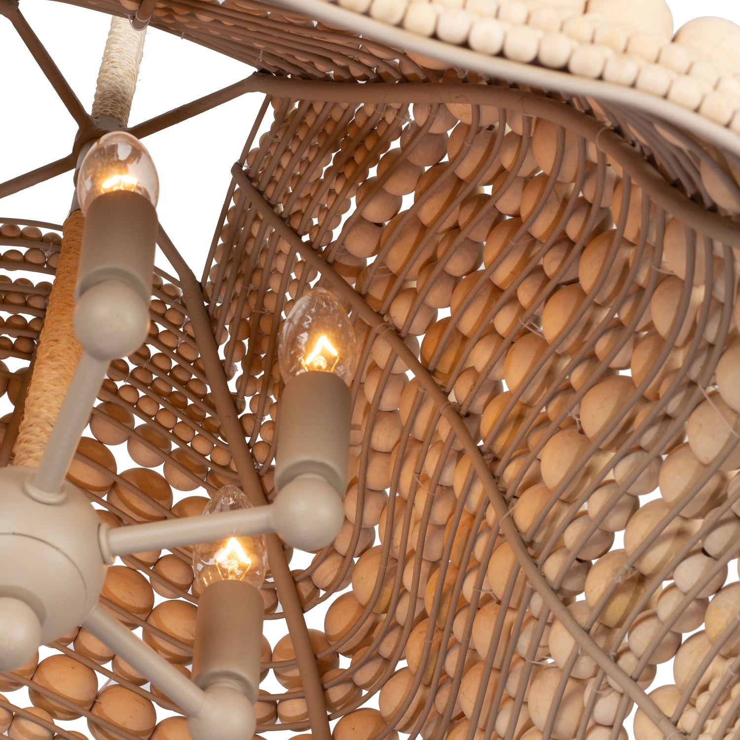 14.5'' Coaxial 6 Light Jute Pendant