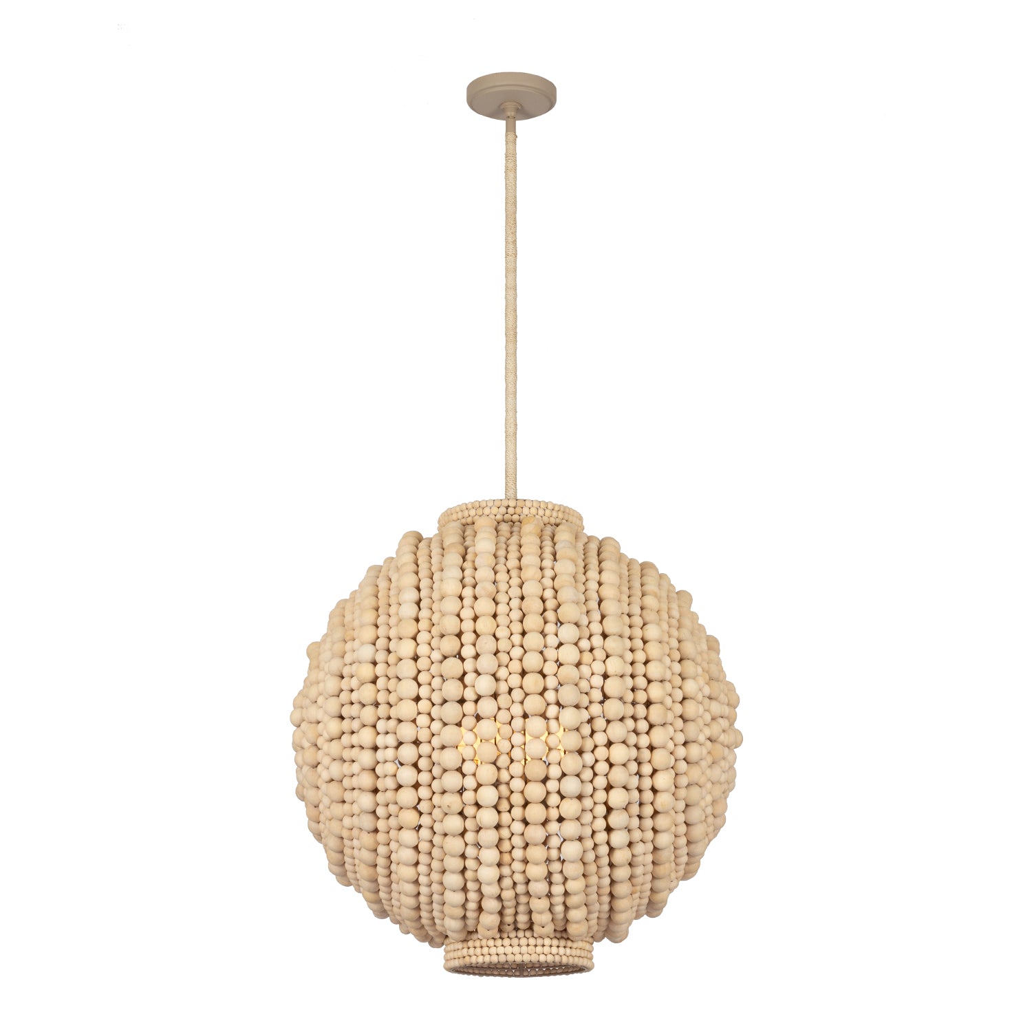 27'' Coaxial 6 Light Jute Pendant