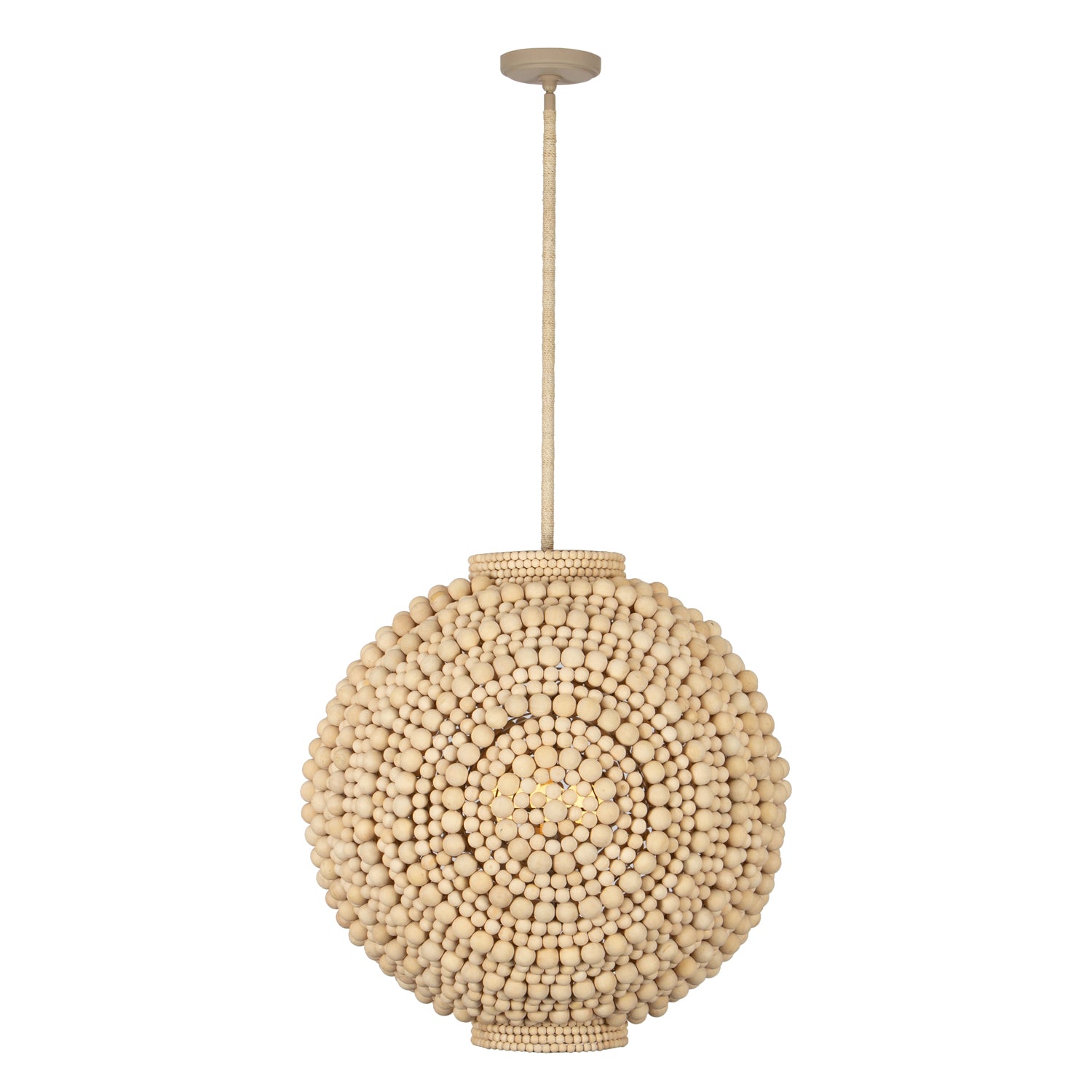27'' Coaxial 6 Light Jute Pendant