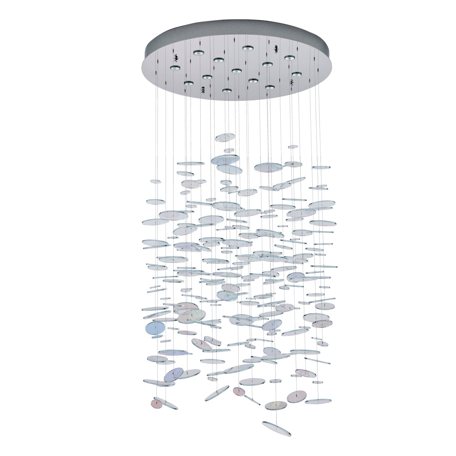 96'' Spettro 13 Light Polished Chrome Chandelier