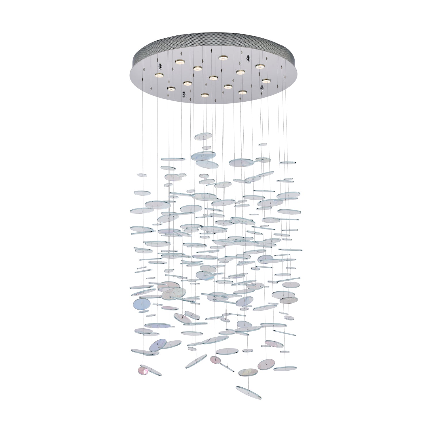 96'' Spettro 13 Light Polished Chrome Chandelier