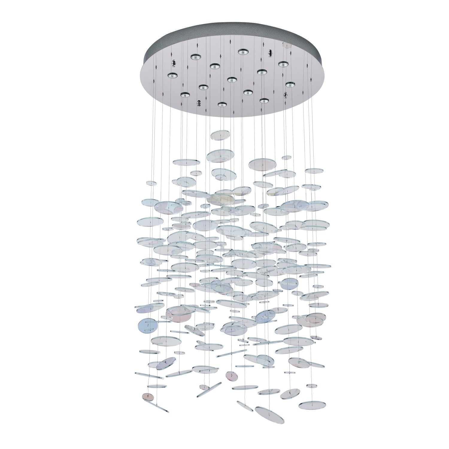 96'' Spettro 13 Light Polished Chrome Chandelier
