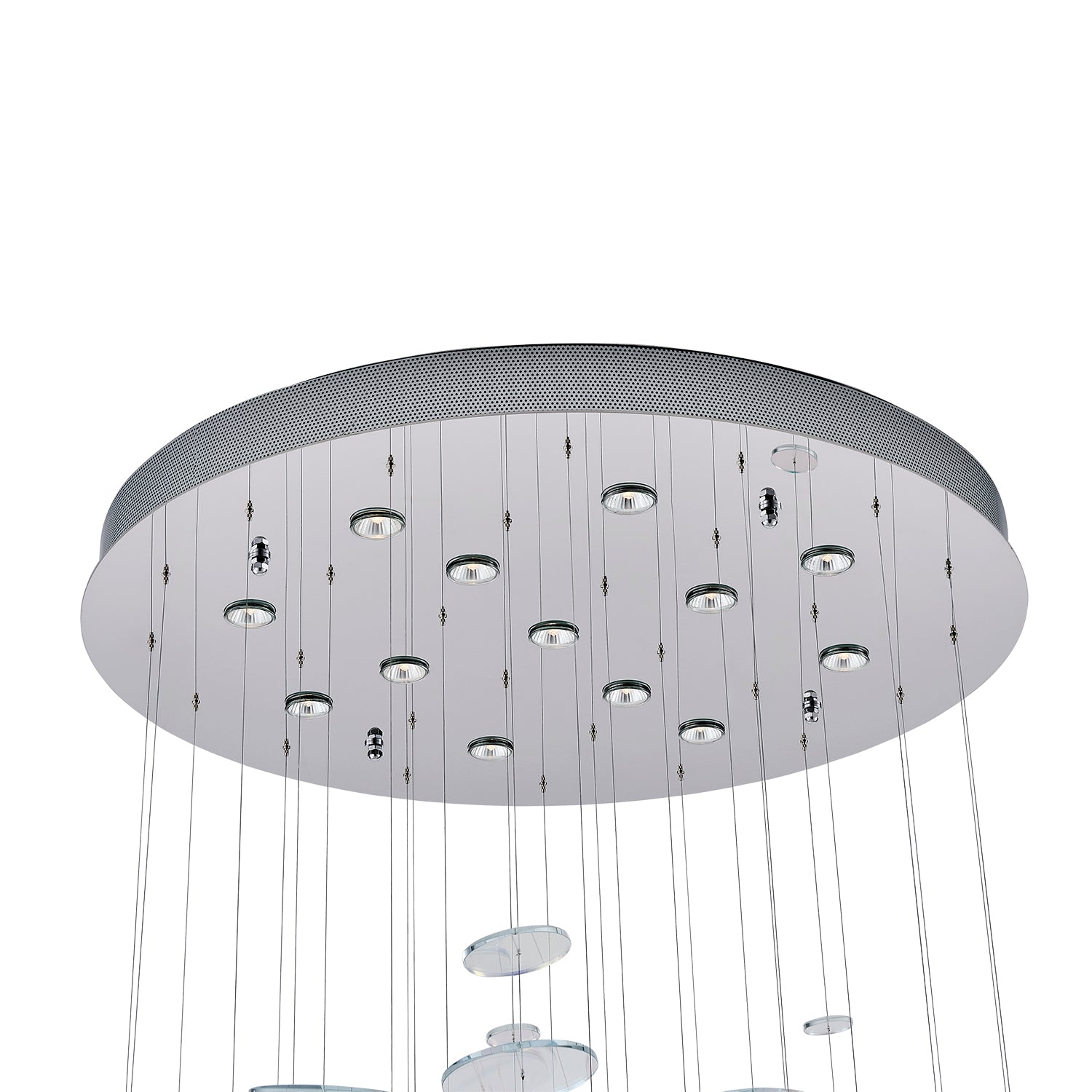 96'' Spettro 13 Light Polished Chrome Chandelier