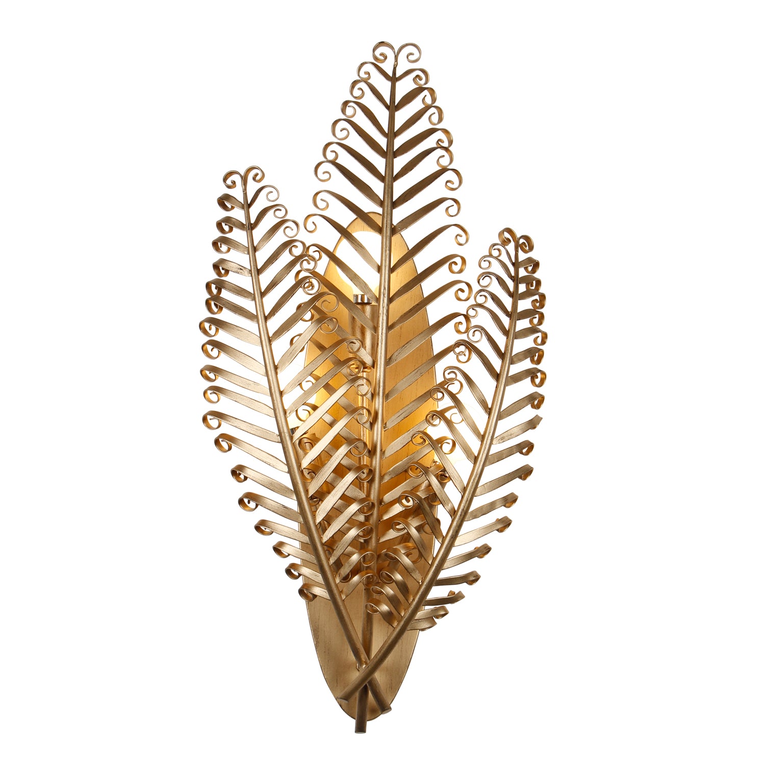 11.5'' Fern 3 Light Modern Gold Wall Sconce