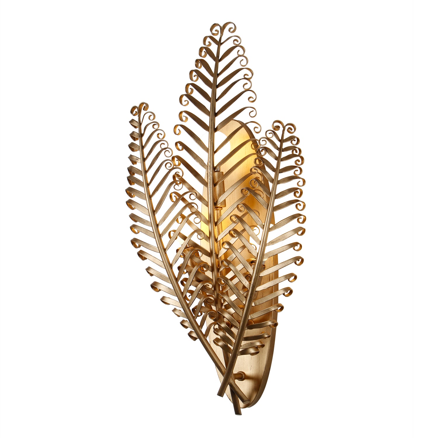 11.5'' Fern 3 Light Modern Gold Wall Sconce