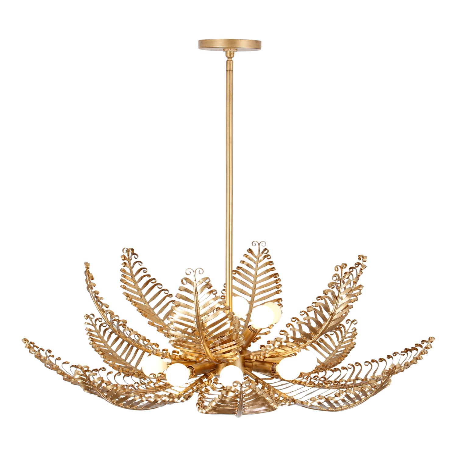 13.5'' Fern 14 Light Modern Gold Chandelier