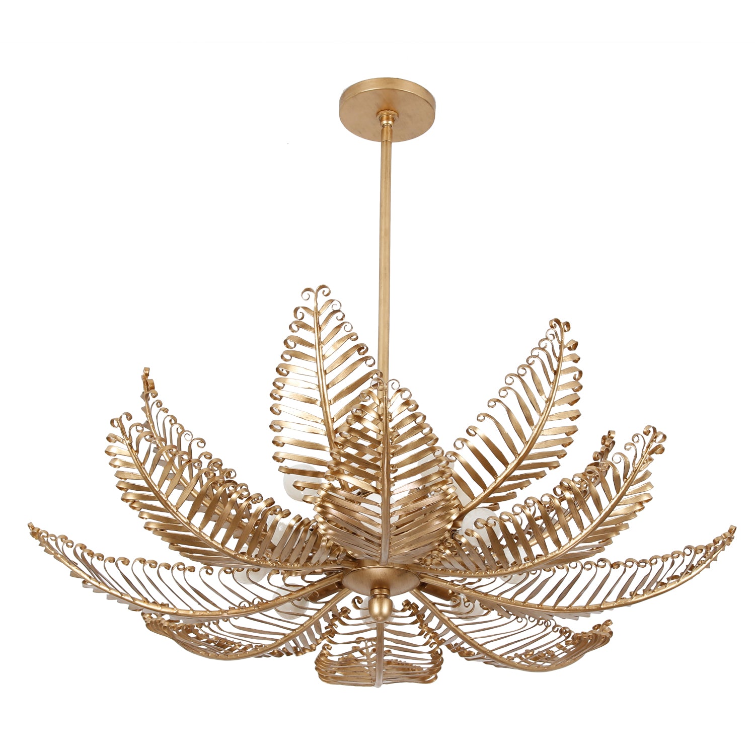 13.5'' Fern 14 Light Modern Gold Chandelier