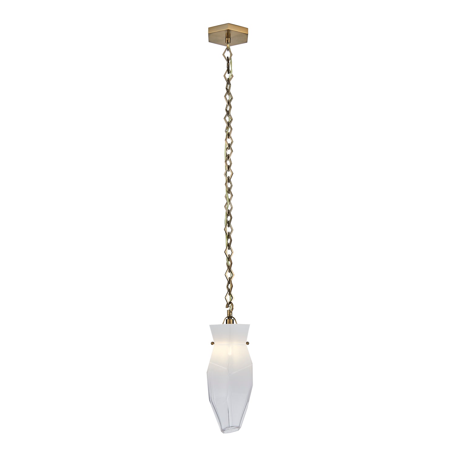 16.00'' Bolsa 1 Light Winter Brass Pendant