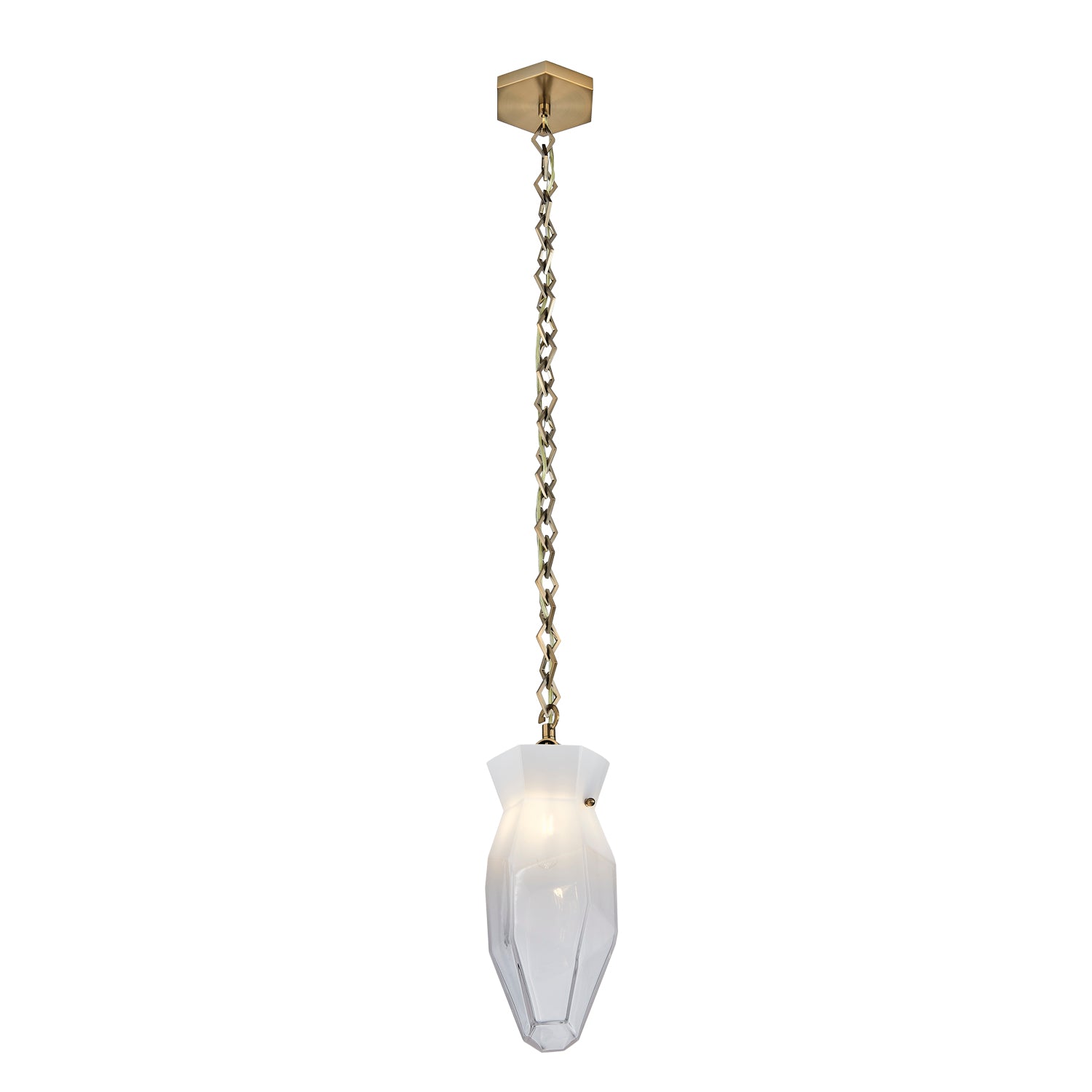 16.00'' Bolsa 1 Light Winter Brass Pendant