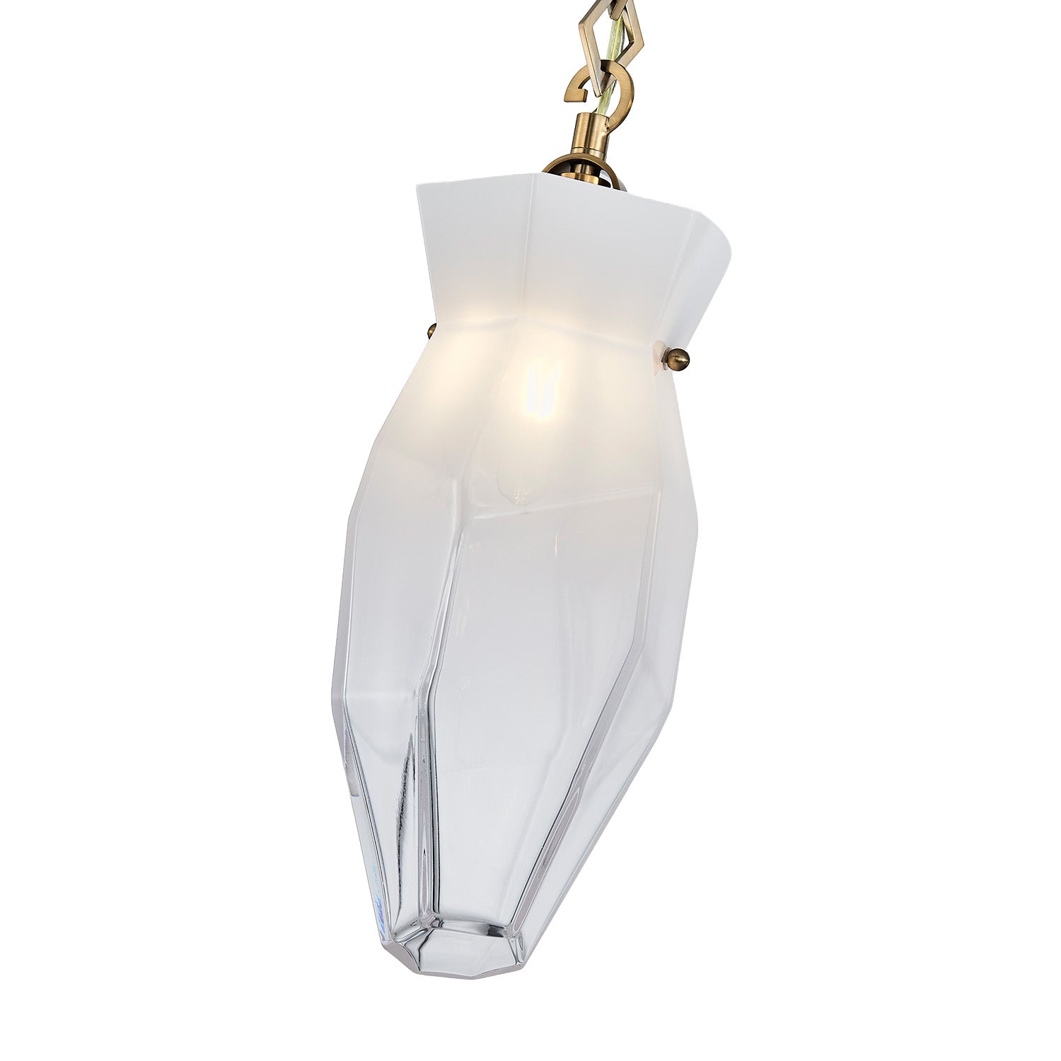 16.00'' Bolsa 1 Light Winter Brass Pendant