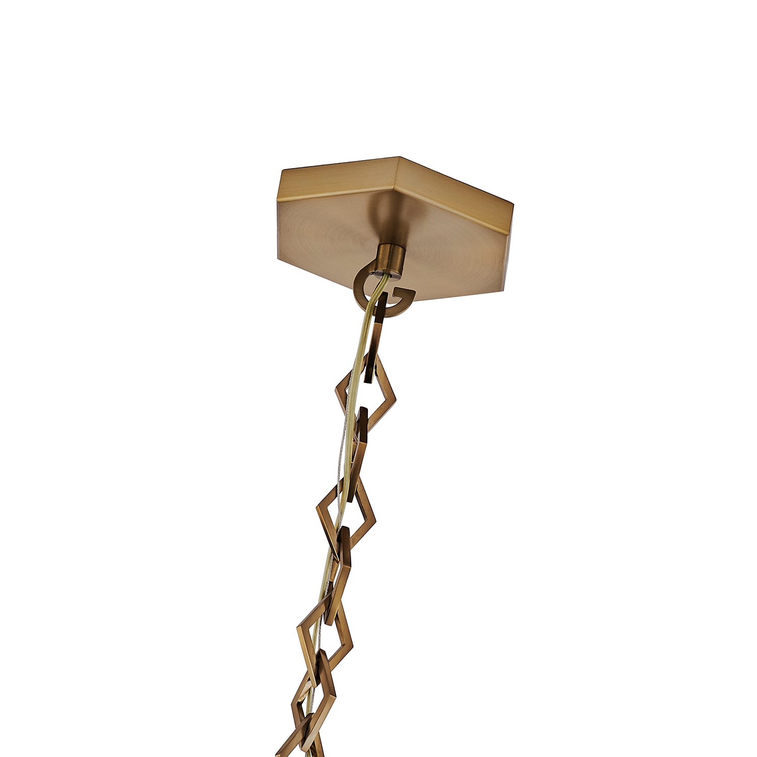 13'' Bolsa 1 Light Winter Brass Pendant