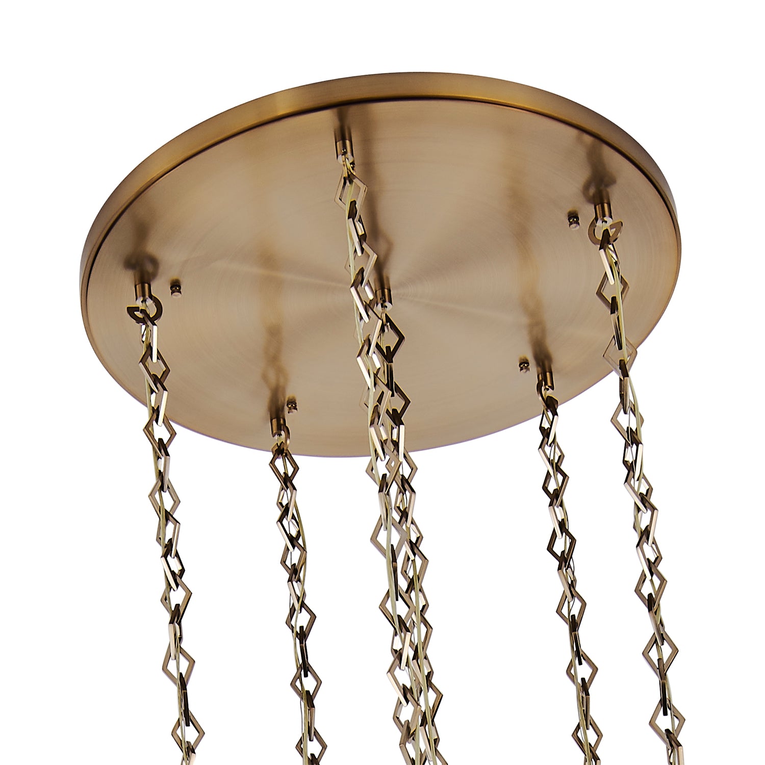 38'' Bolsa 6 Light Winter Brass Chandelier