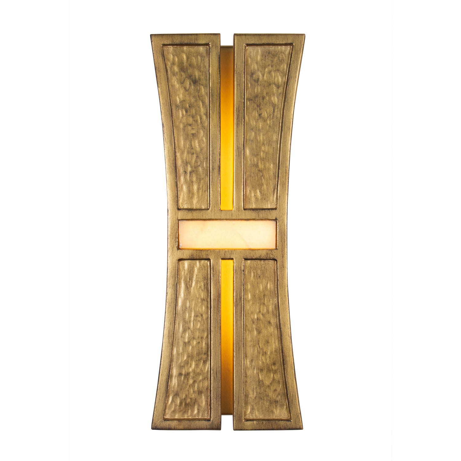 5.5'' Dos 2 Light Rustic Gold and Brushed Gold Wall Sconce