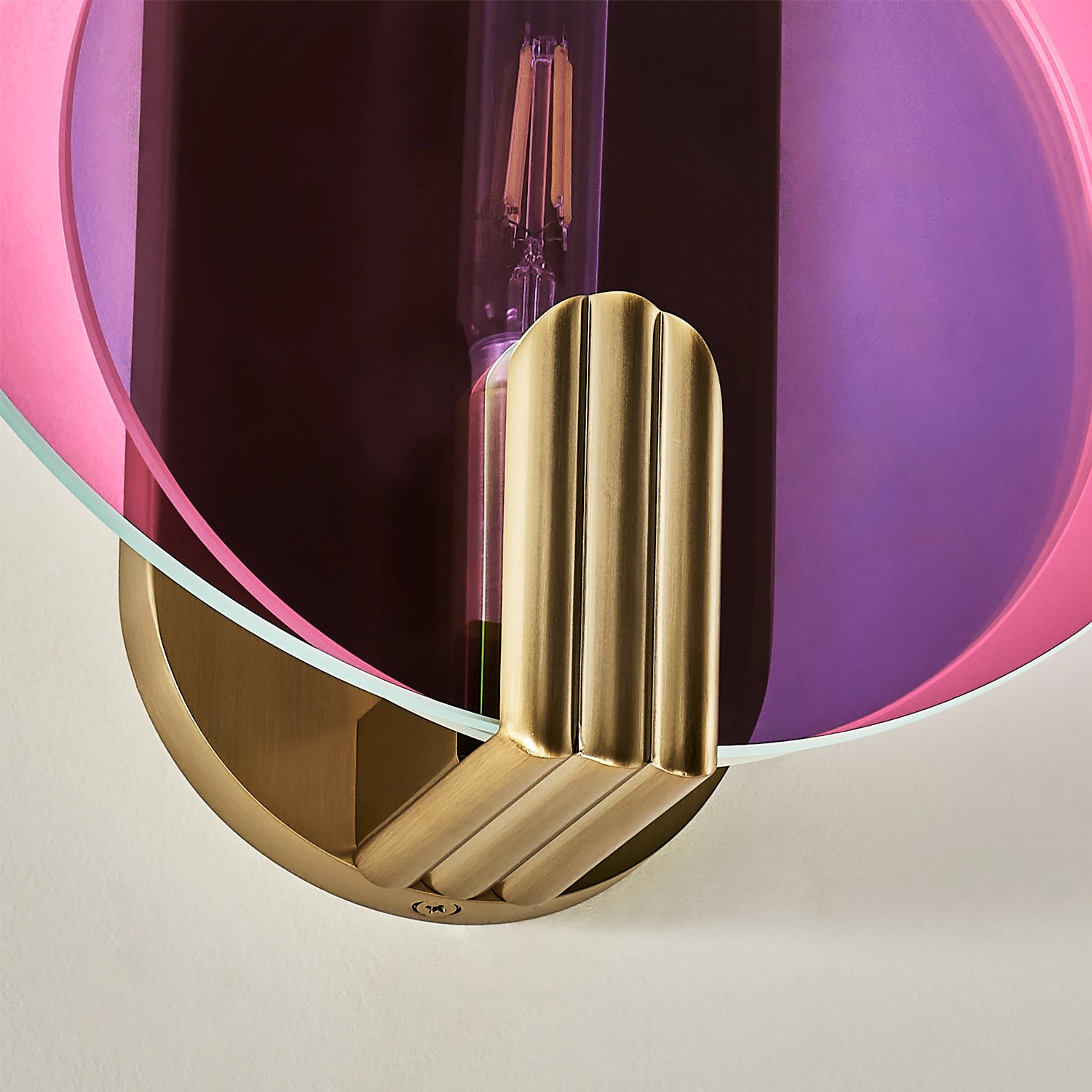 11'' Optics 1 Light Winter Brass Wall Sconce