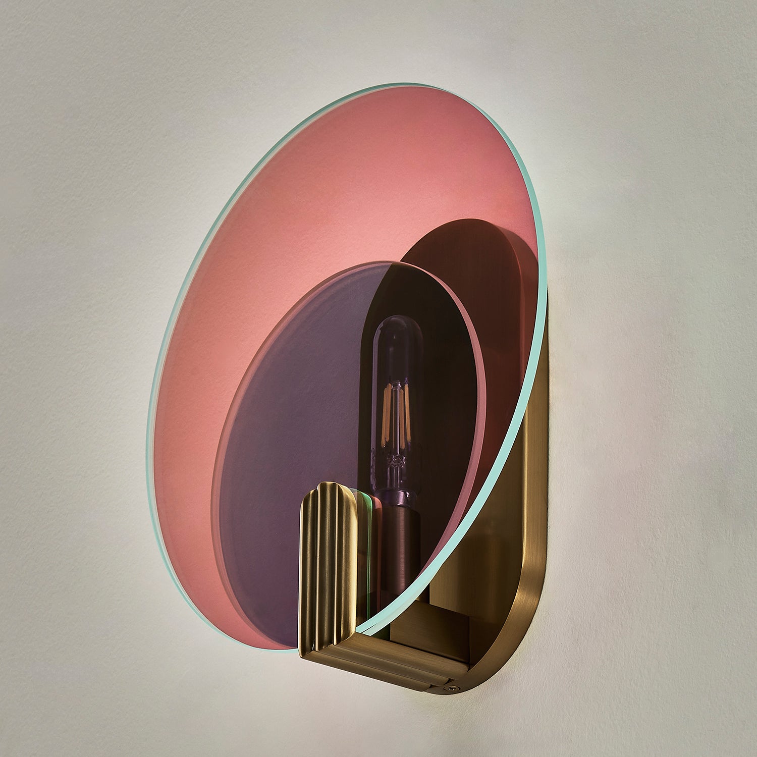 11'' Optics 1 Light Winter Brass Wall Sconce