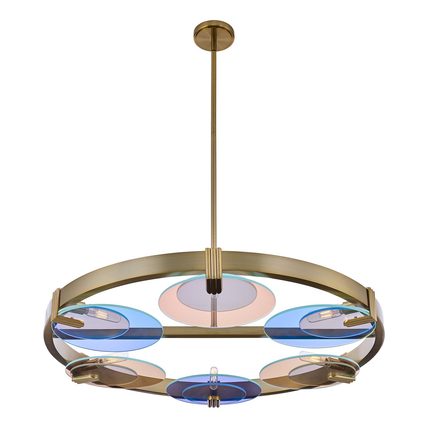 3.25'' Optics 6 Light Winter Brass Chandelier