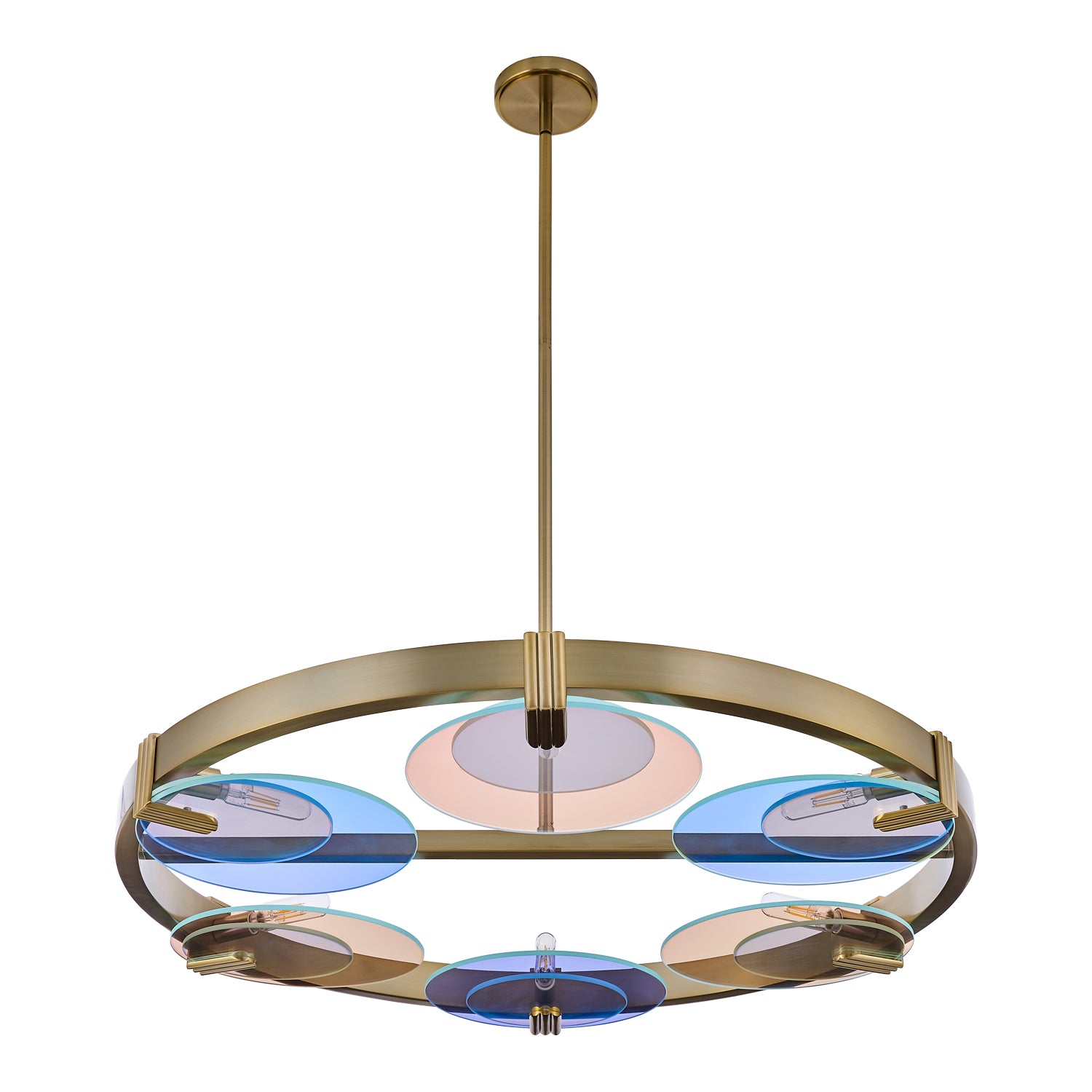 3.25'' Optics 6 Light Winter Brass Chandelier