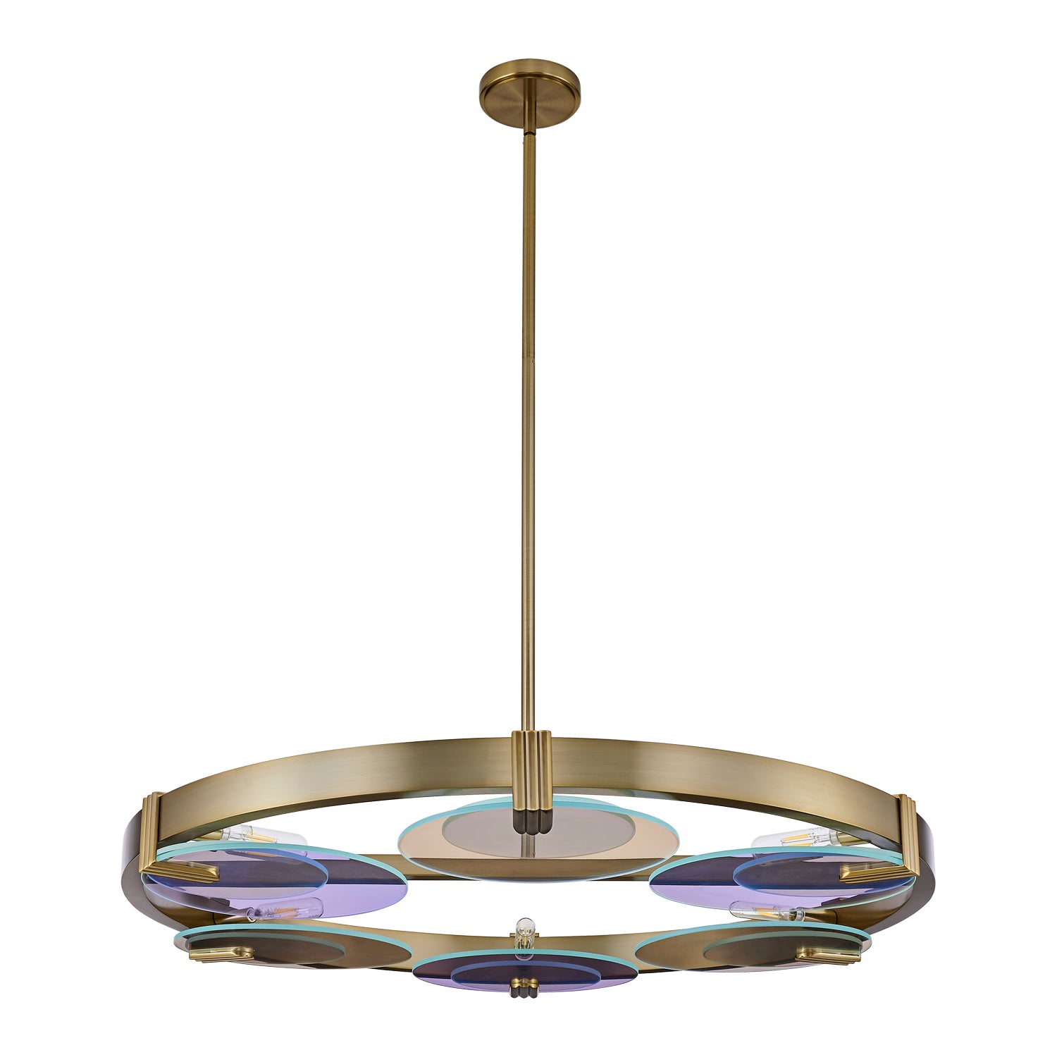 3.25'' Optics 6 Light Winter Brass Chandelier