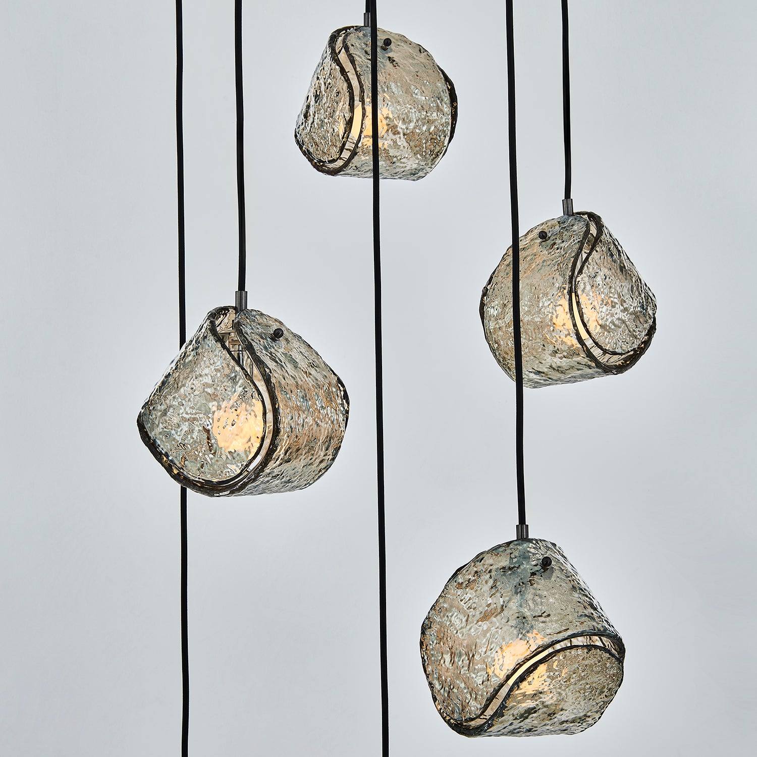 7.5'' Pallina 6 Light Satin Black Nickel Chandelier