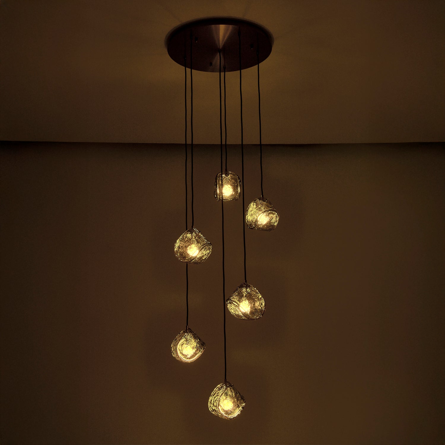 7.5'' Pallina 6 Light Winter Brass Chandelier