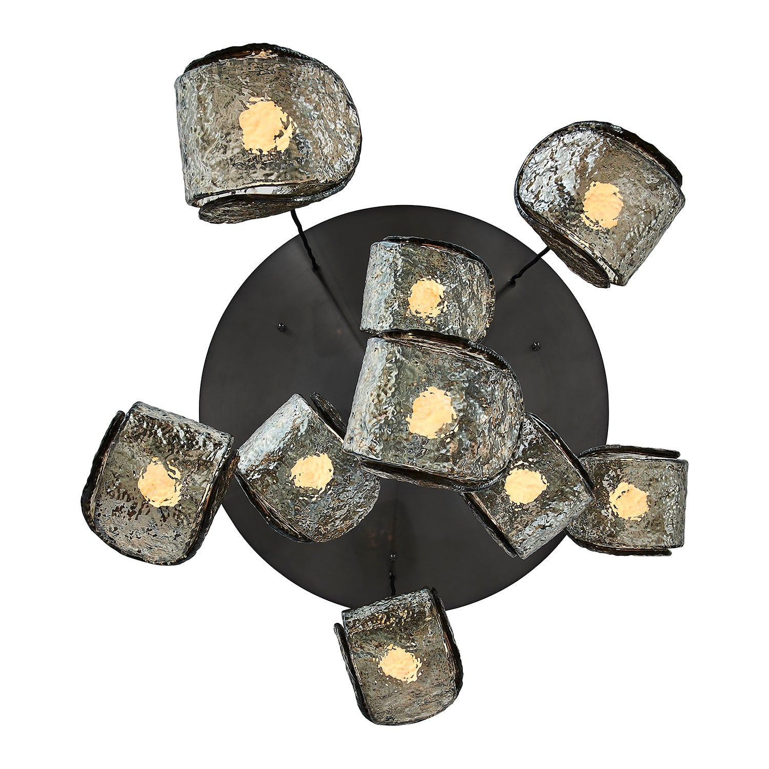 7.5'' Pallina 9 Light Satin Black Nickel Chandelier