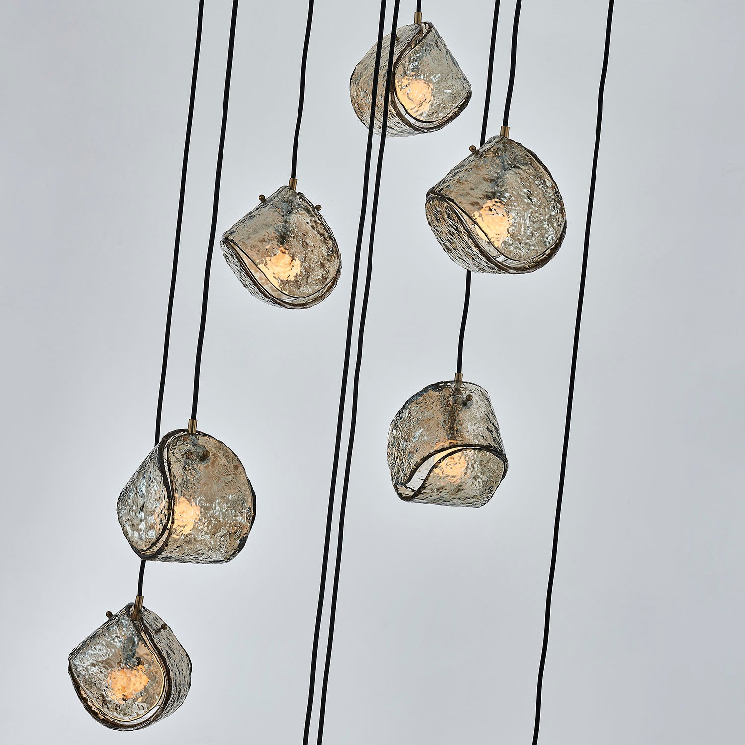 7.5'' Pallina 9 Light Winter Brass Chandelier