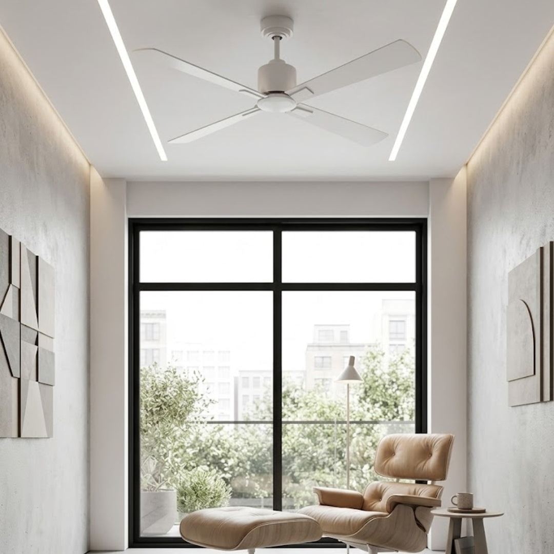 52 Inch DC White Fan with Remote