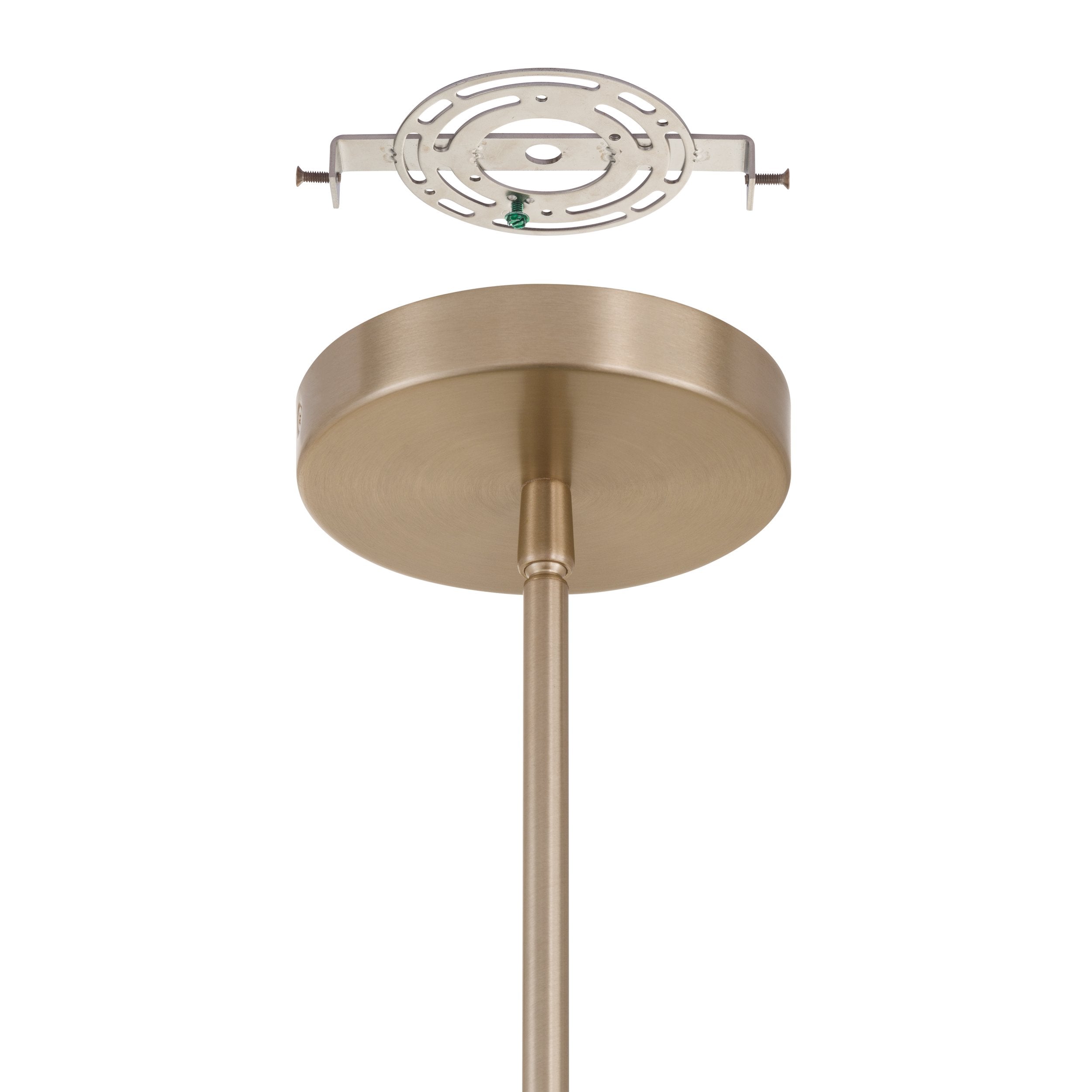 Courtney 18-inch Champagne Gold 5CCT LED Convertible Pendant with Clear Water Glass