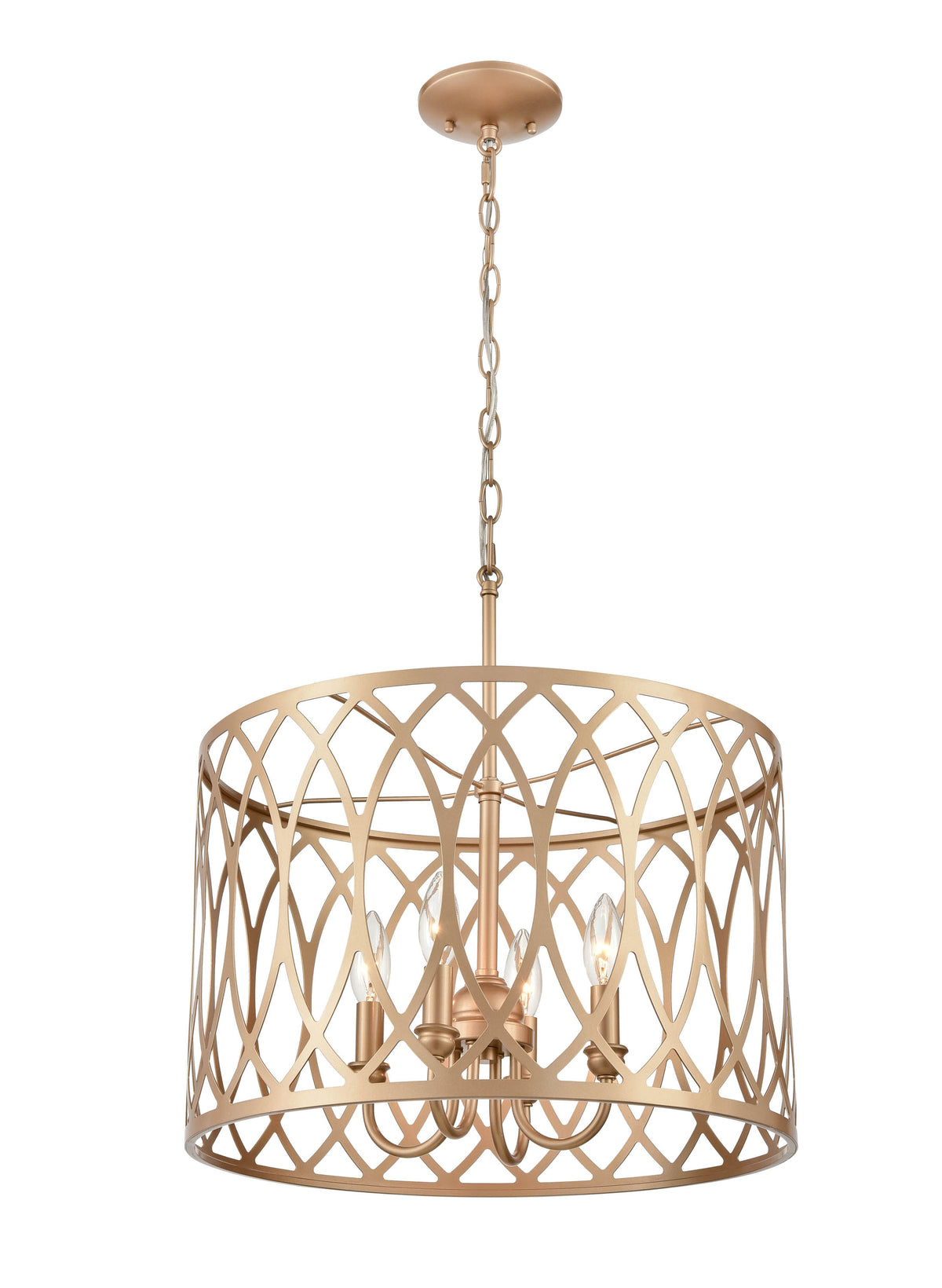12.25'' Arelyn Painted Modern Gold 4 Light Pendant