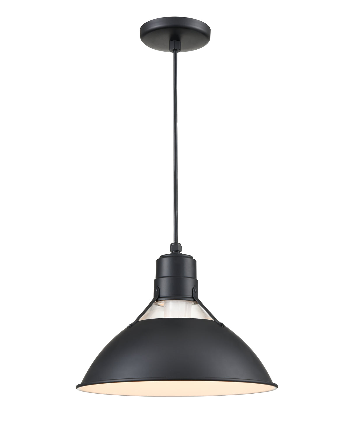 9.75'' R Series Satin Black 1 Light Pendant
