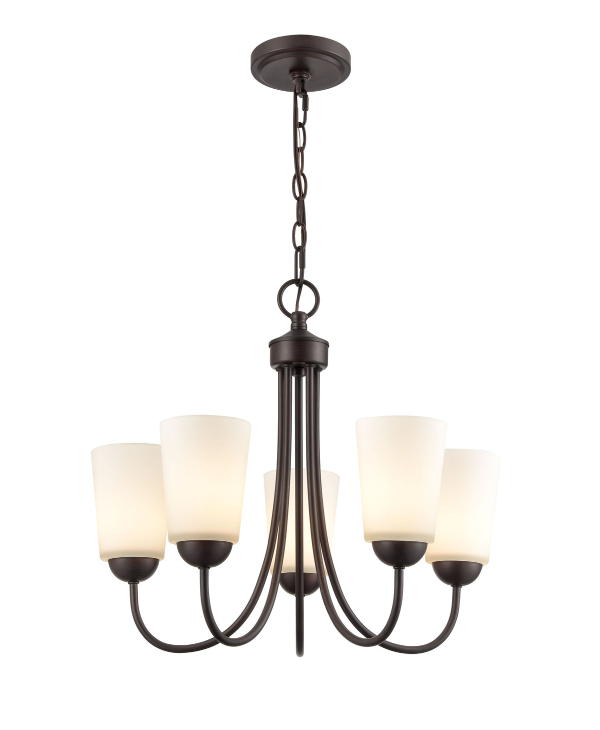 17'' Ivey Lake Rubbed Bronze 5 Light Chandelier