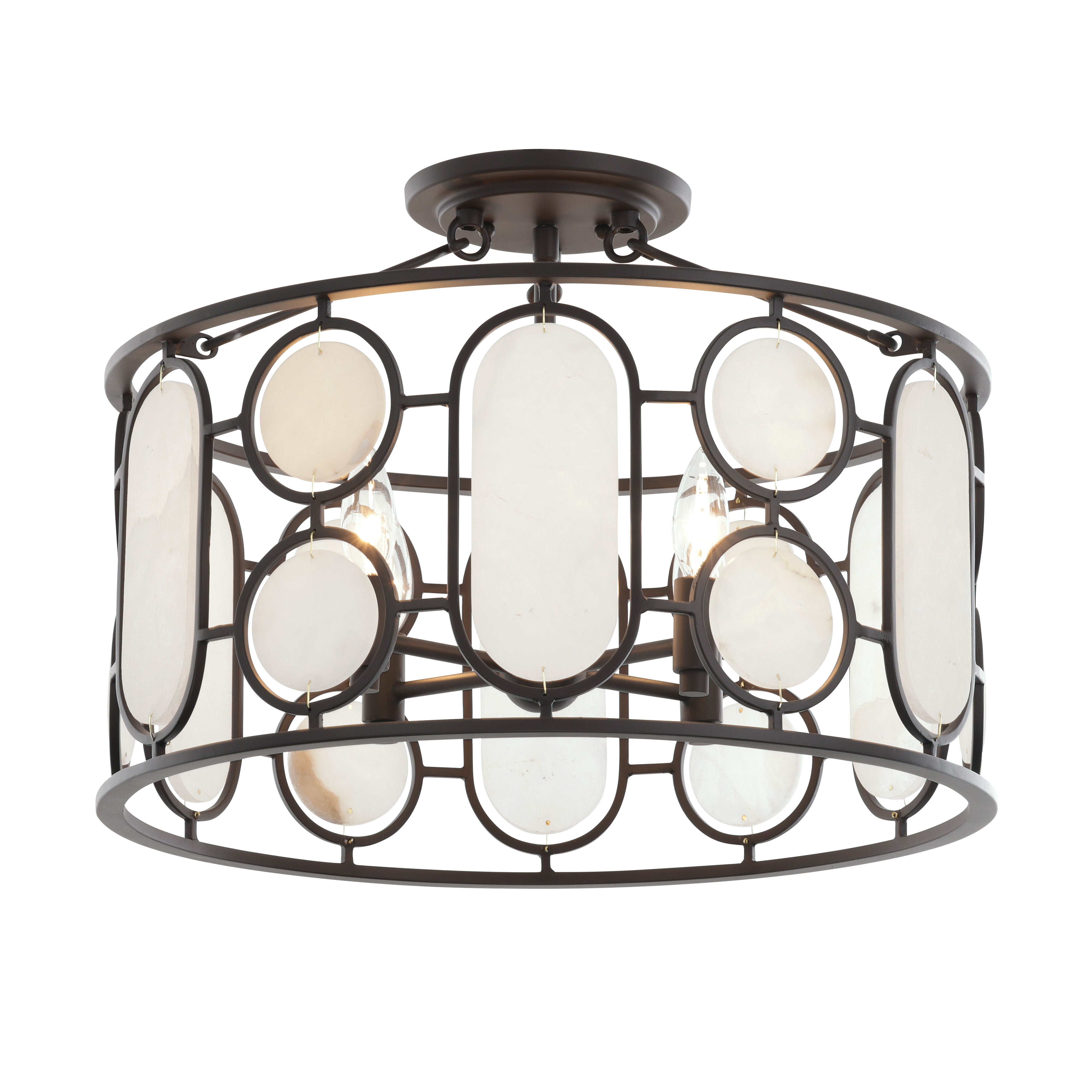 Oval Office 4 Light Semi Flush