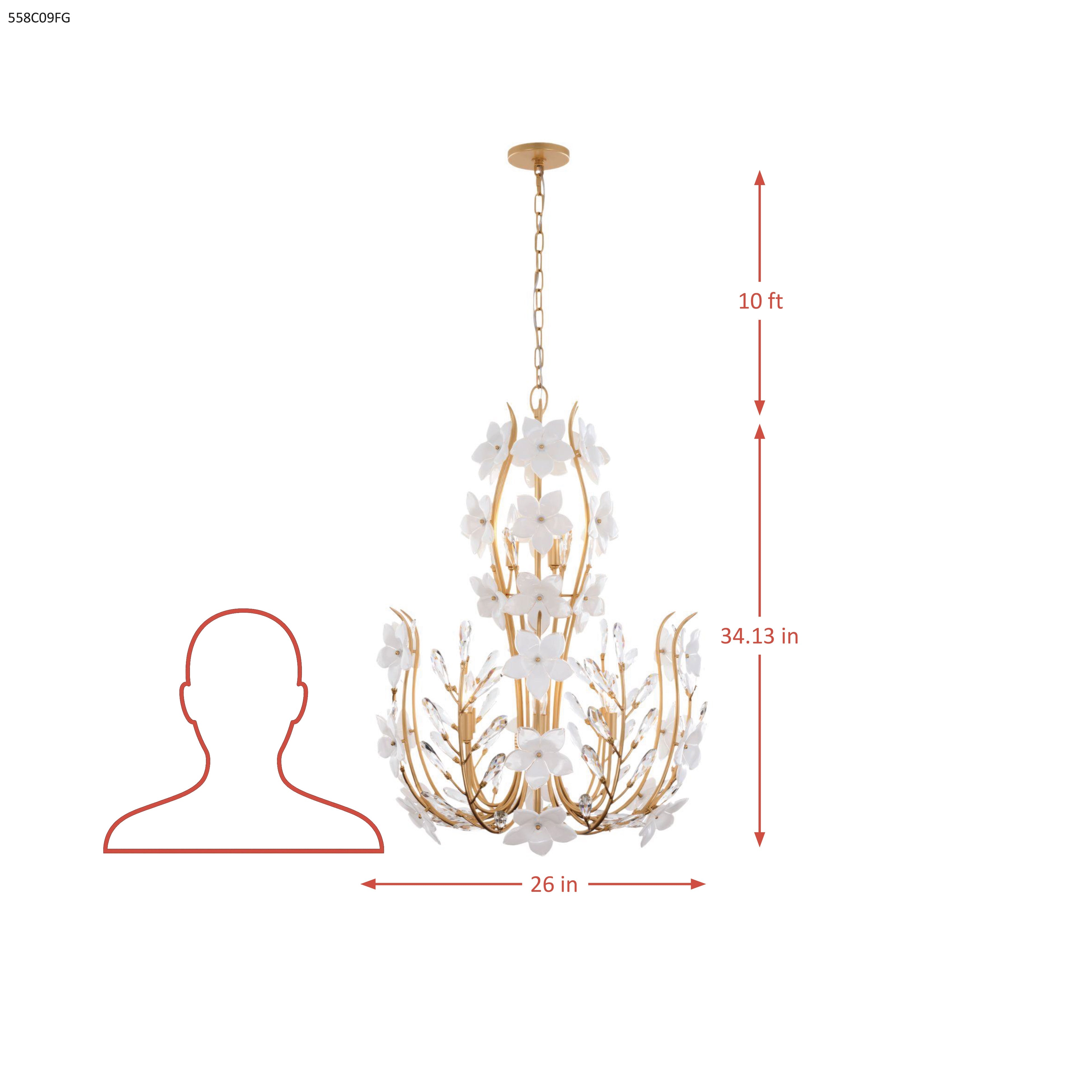 Petal Court 9 Light Chandelier