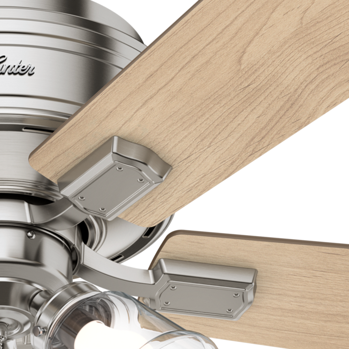 42 inch Crestfield Brushed Nickel Low Profile Ceiling Fan with LED Light Kit and Pull Chain