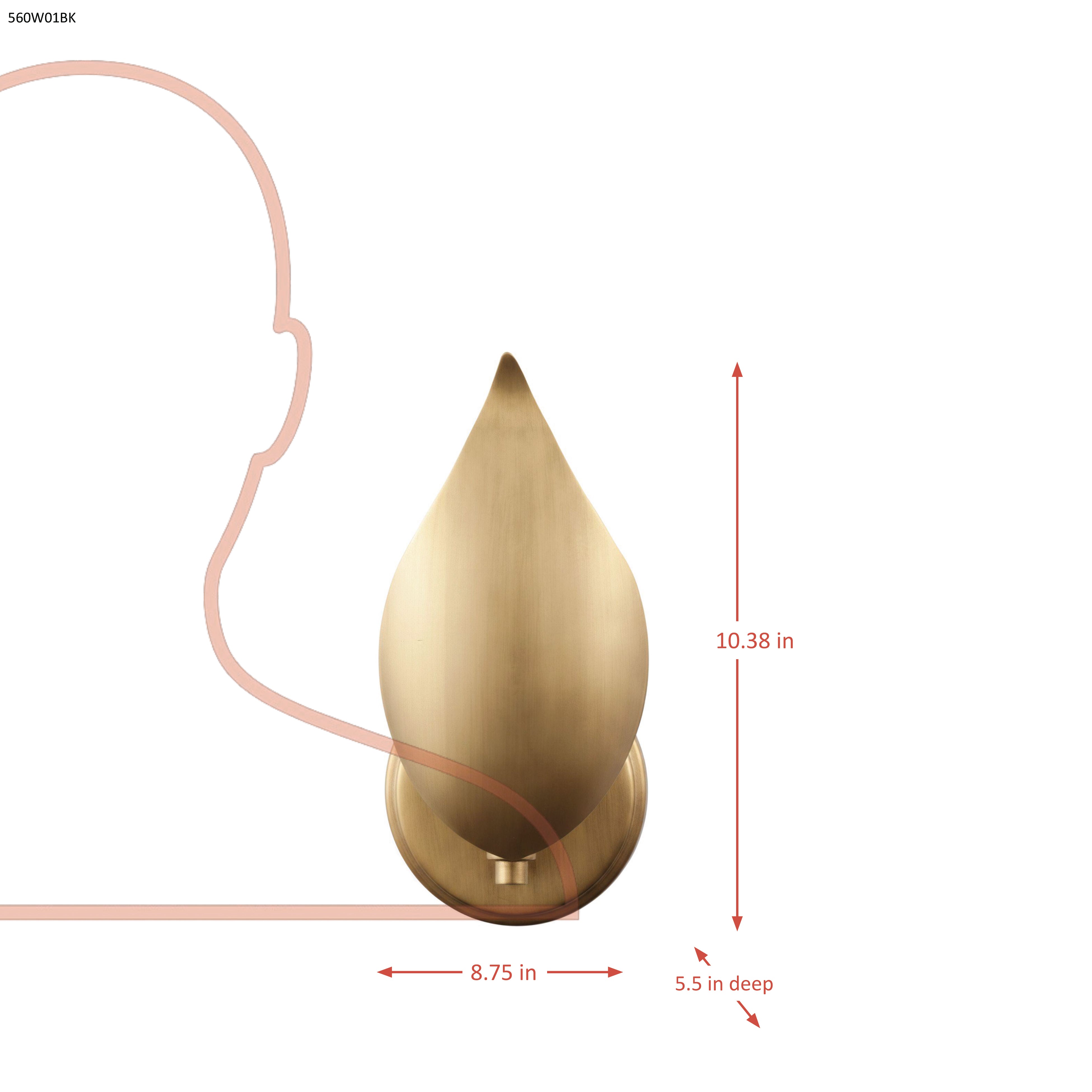 Petal Reign 1 Light Wall Sconce