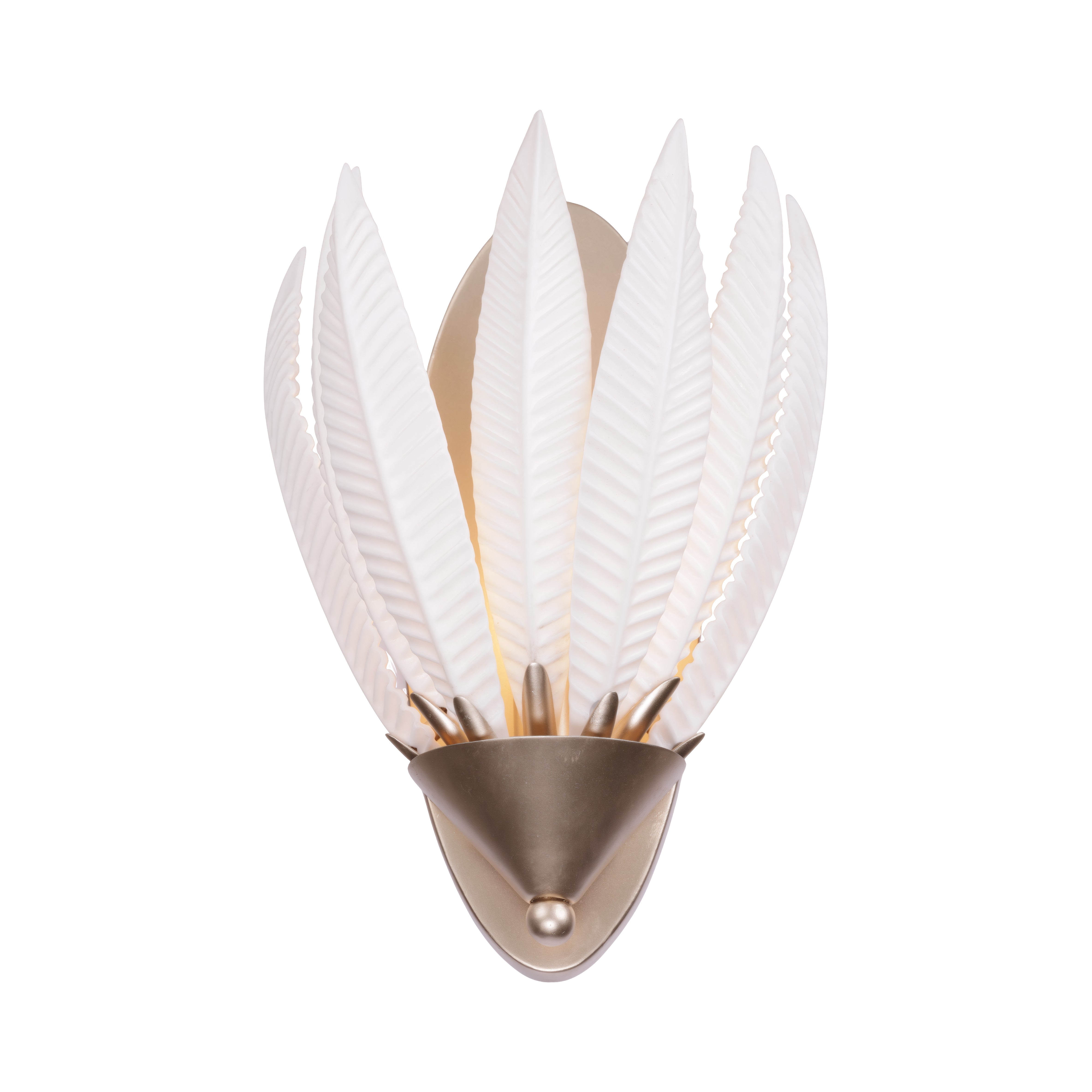 Zanara 1 light Wall Sconcewith 3D Printed Ceramic Leaves