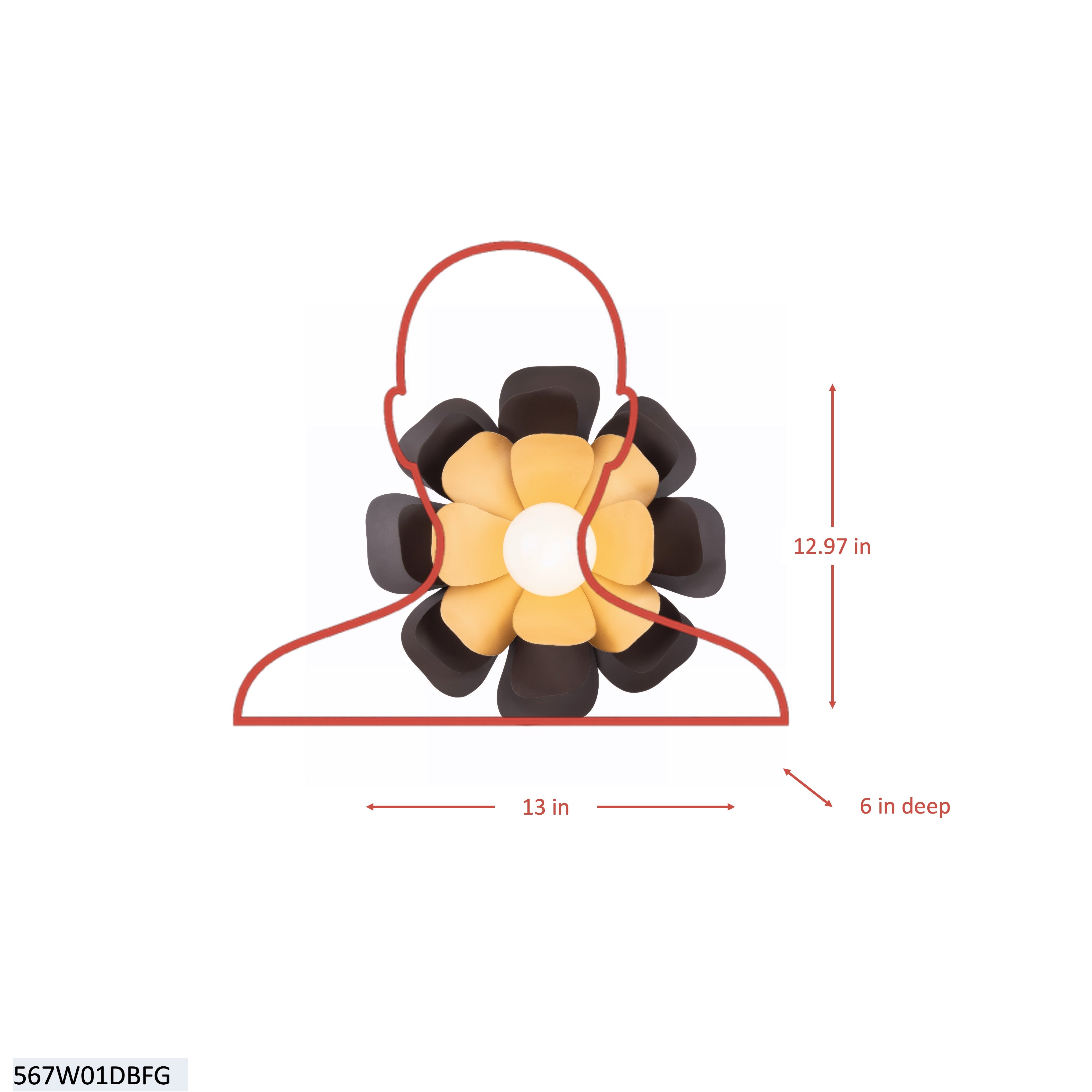 Botanic Panic 1 Light Wall or Ceiling Flush Mount