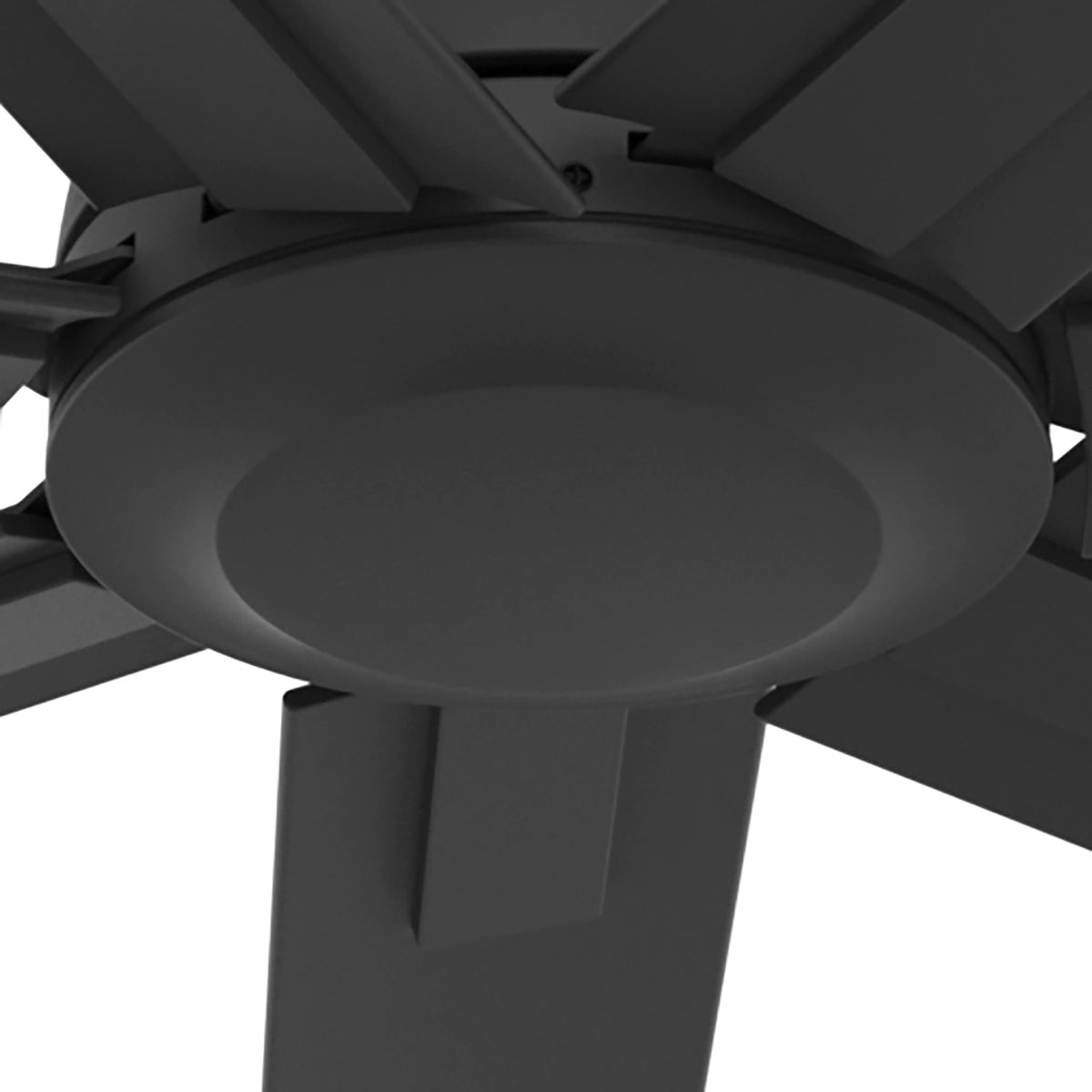 60 inch Downtown ENERGY STAR® Matte Black Damp Rated Ceiling Fan and Wall Control