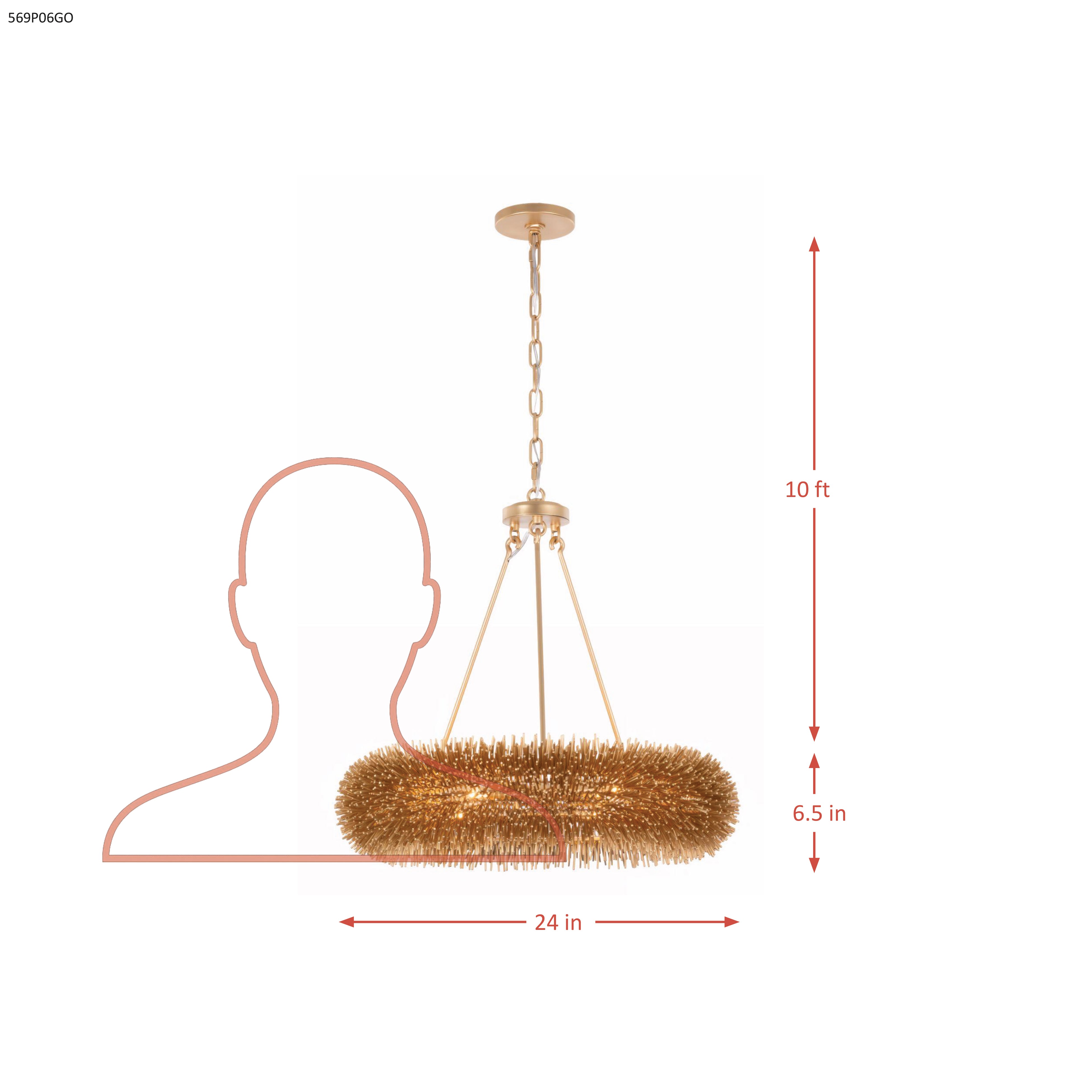 Urchin 6 Light Pendant